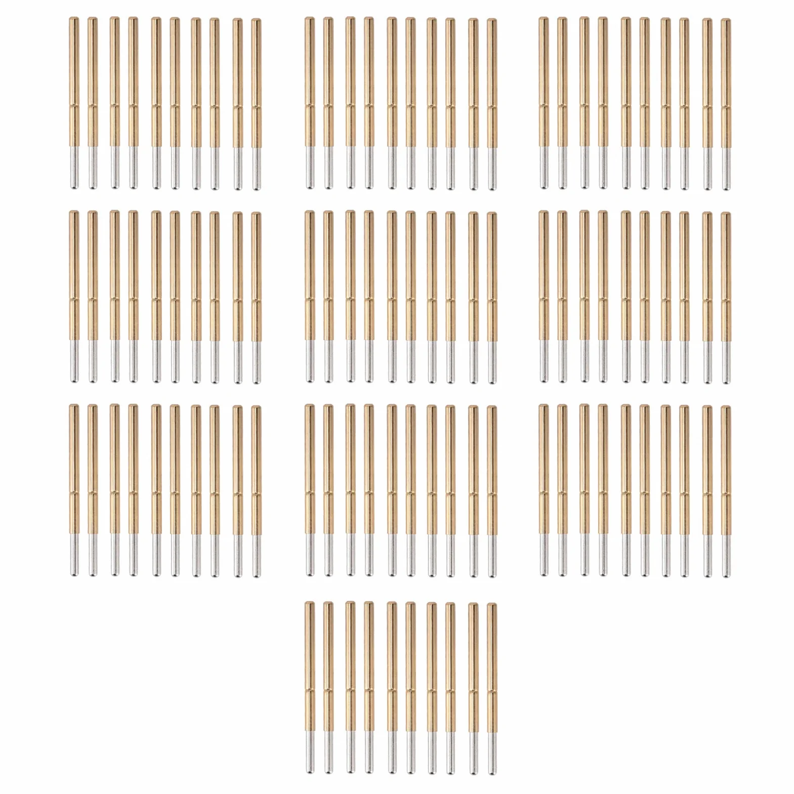 Pin Pogo 100 szt. Sprężynowe Sondy Pomiarowe Mosiężne Okrągłe Kołki Pogo P125-J Sprężynowe Sondy Testowe Pins