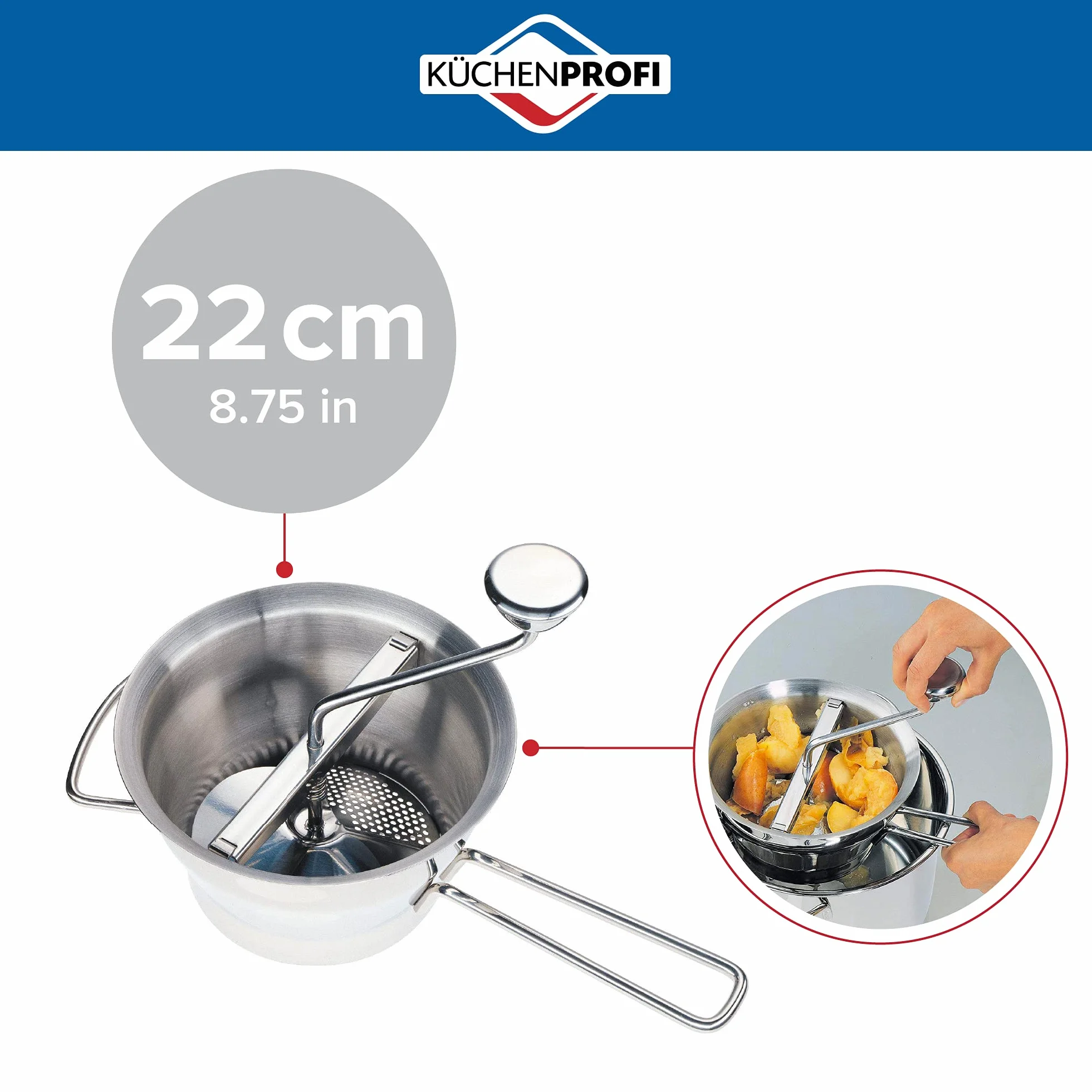 Küchenprofi K0966002820 Przecieraczka, Srebrny, ø 20 cm