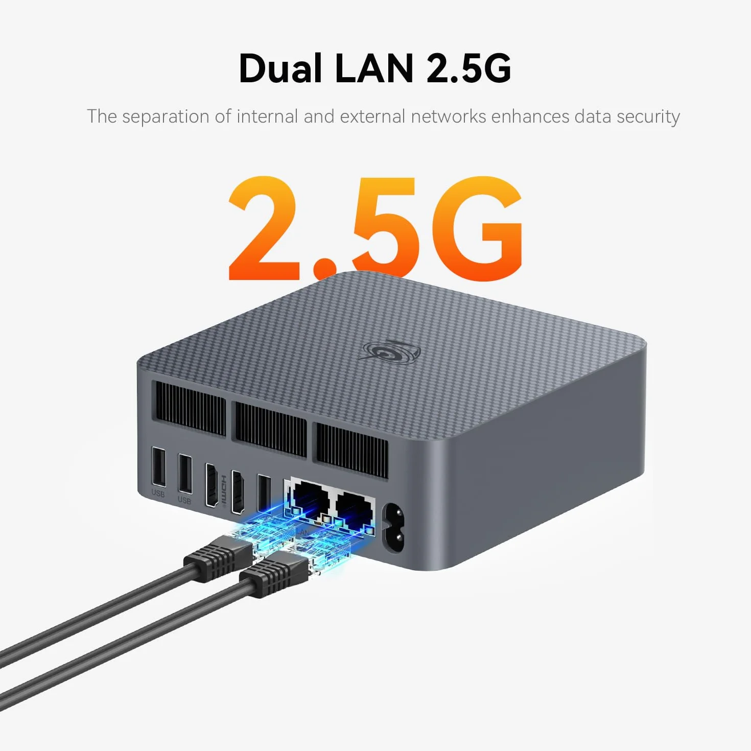 Beelink AMD Mini PC, Ryzen 5 6600U(6C/12T do 4,5Ghz), EQR6 Mini Computer 24GB DDR5 500GB M.2 PCIe4.0 SSD, 4K Dual Display, Dual HDMI, Dual 2.5G LAN, WiFi6, BT5.2