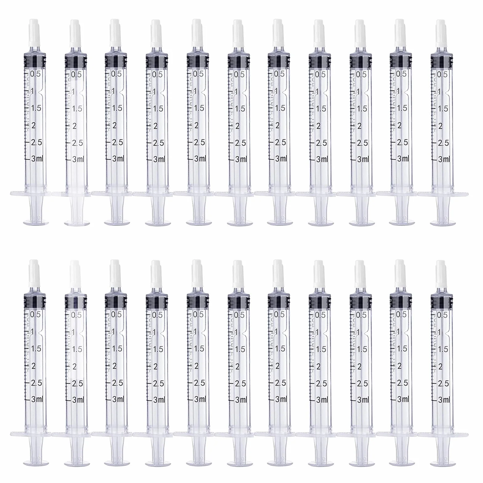 22 strzykawki 3 ml/5 ml, plastikowa strzykawka dozująca, wielokrotnego użytku, z tworzywa sztucznego, strzykawka z siarą, strzykawka pomiarowa, jednorazowa strzykawka do laboratoriów naukowych,