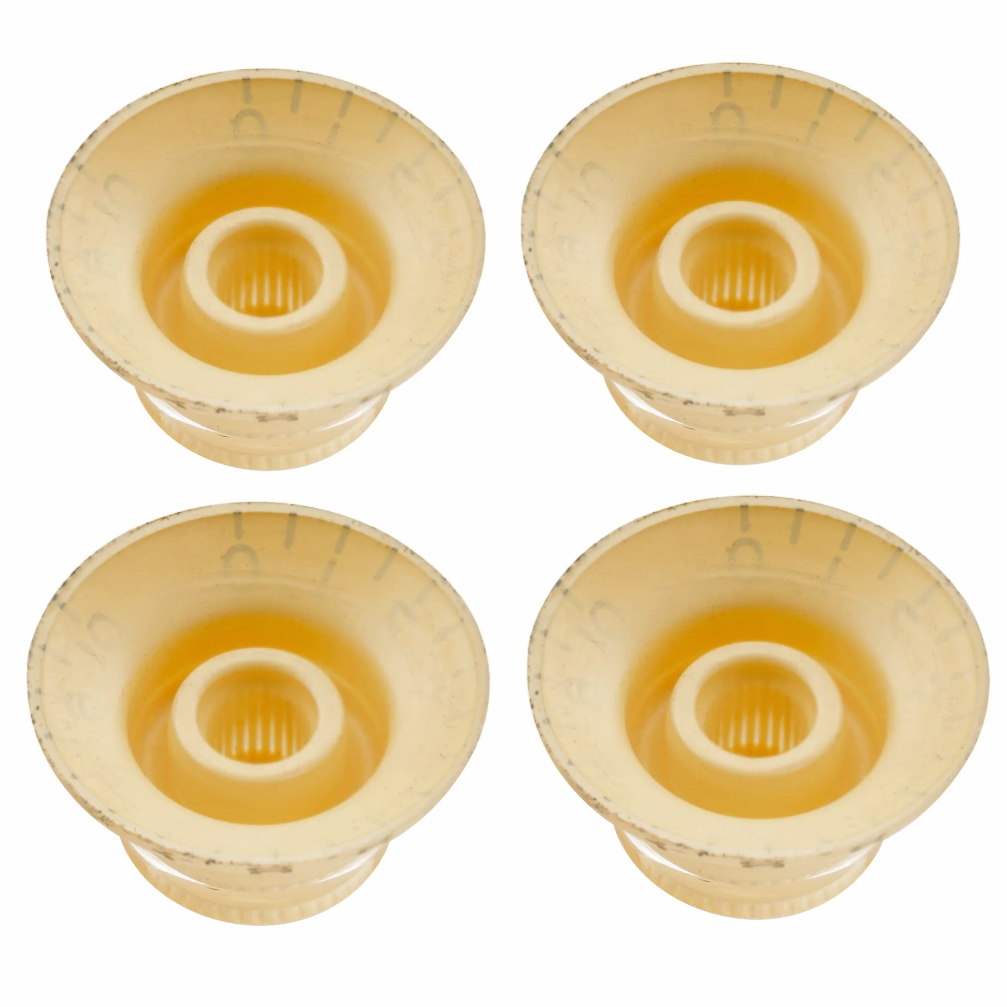 Musiclily Pro Calowa Gałka Potencjometru Top Hat Knobs do Gitary Elektryczny Typu USA Les Paul, Kremowy (4 szt.)