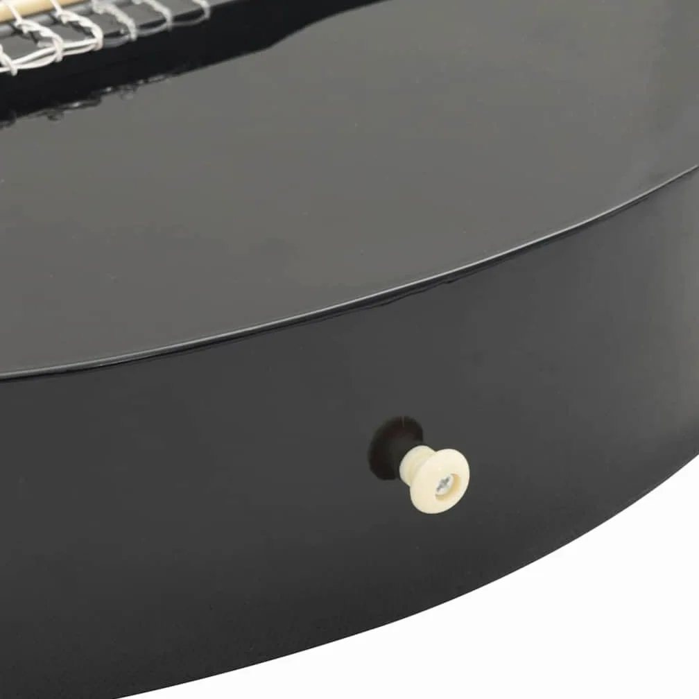 vidaXL Gitara klasyczna z wycięciem, 6 strun, czarna, 38"