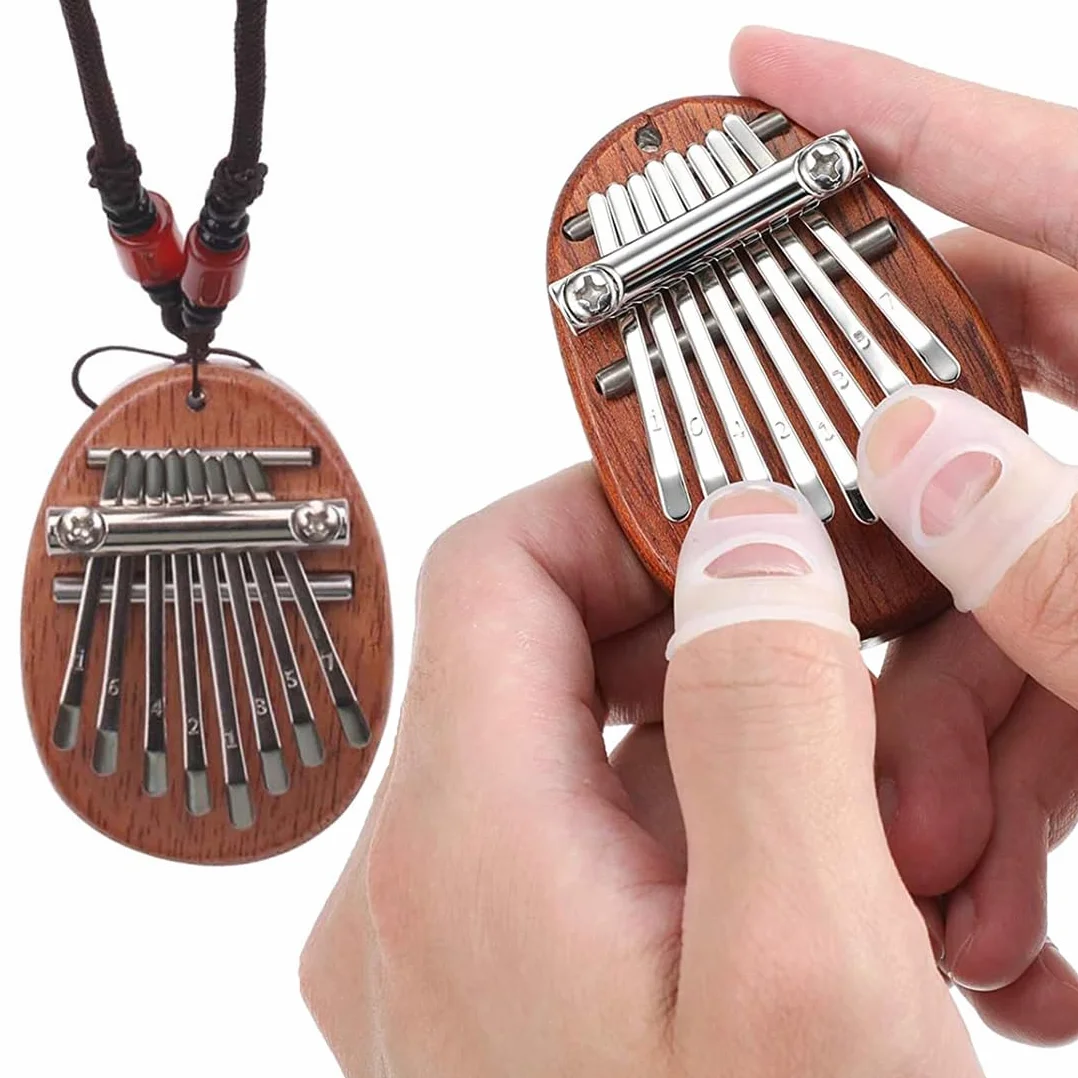 1 szt. Mini Kalimba 8 kluczy instrument muzyczny Marimba z nutą Kalimba fortepian Kalimba dla początkujących najlepszy prezent
