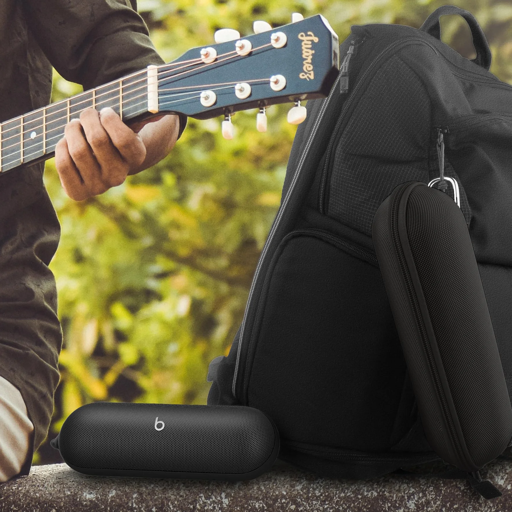 Aenllosi Twarde etui podróżne kompatybilne z Beats Pill - bezprzewodowy głośnik Bluetooth, przenośny organizer na głośniki Beats. (tylko etui), matowy czarny, Rustykalny, prosty