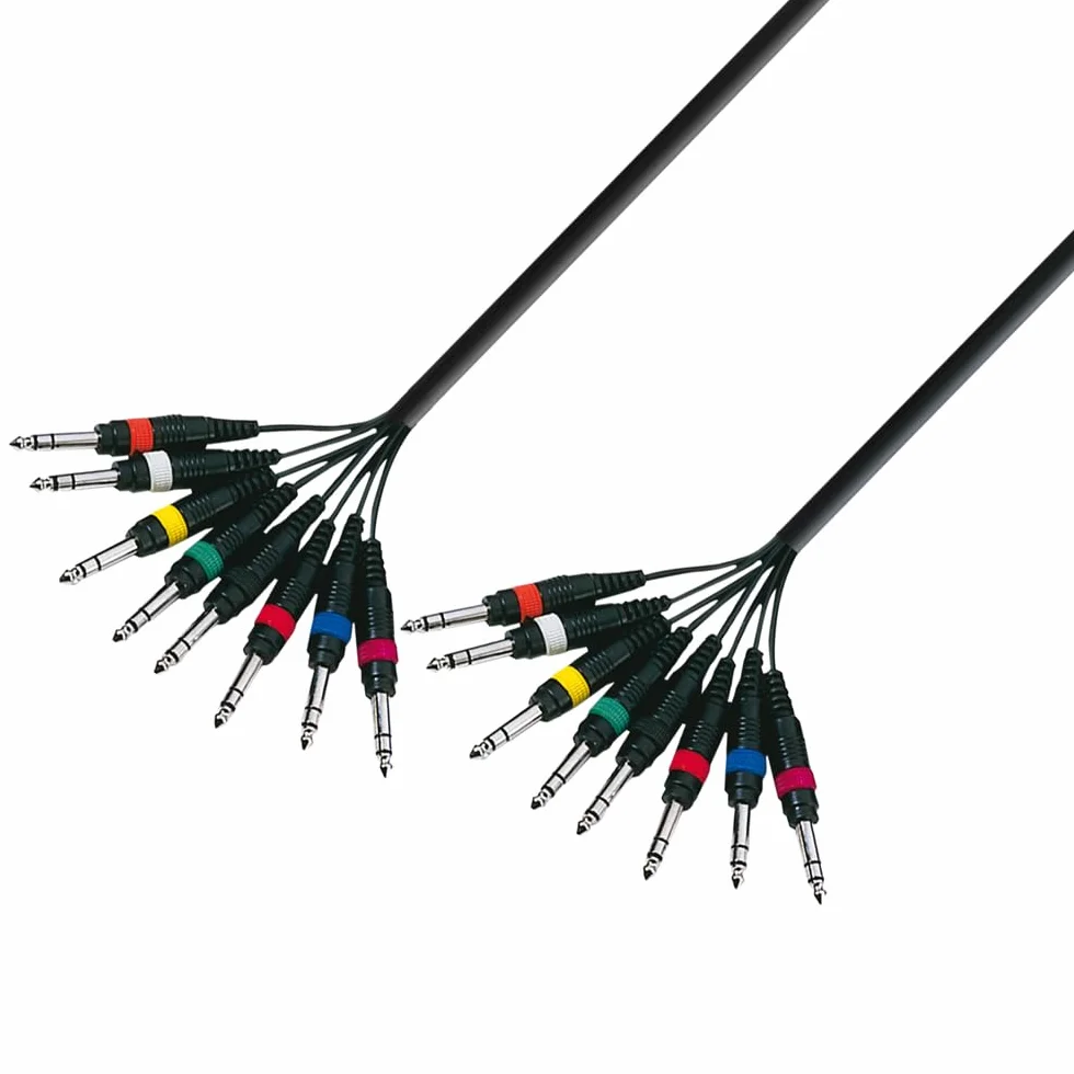 Adam Hall Cables KMCO3PPM38 kabel multicore 8 x 6,3 mm jack stereo na 8 x 6,3 mm jack stereo 3 m