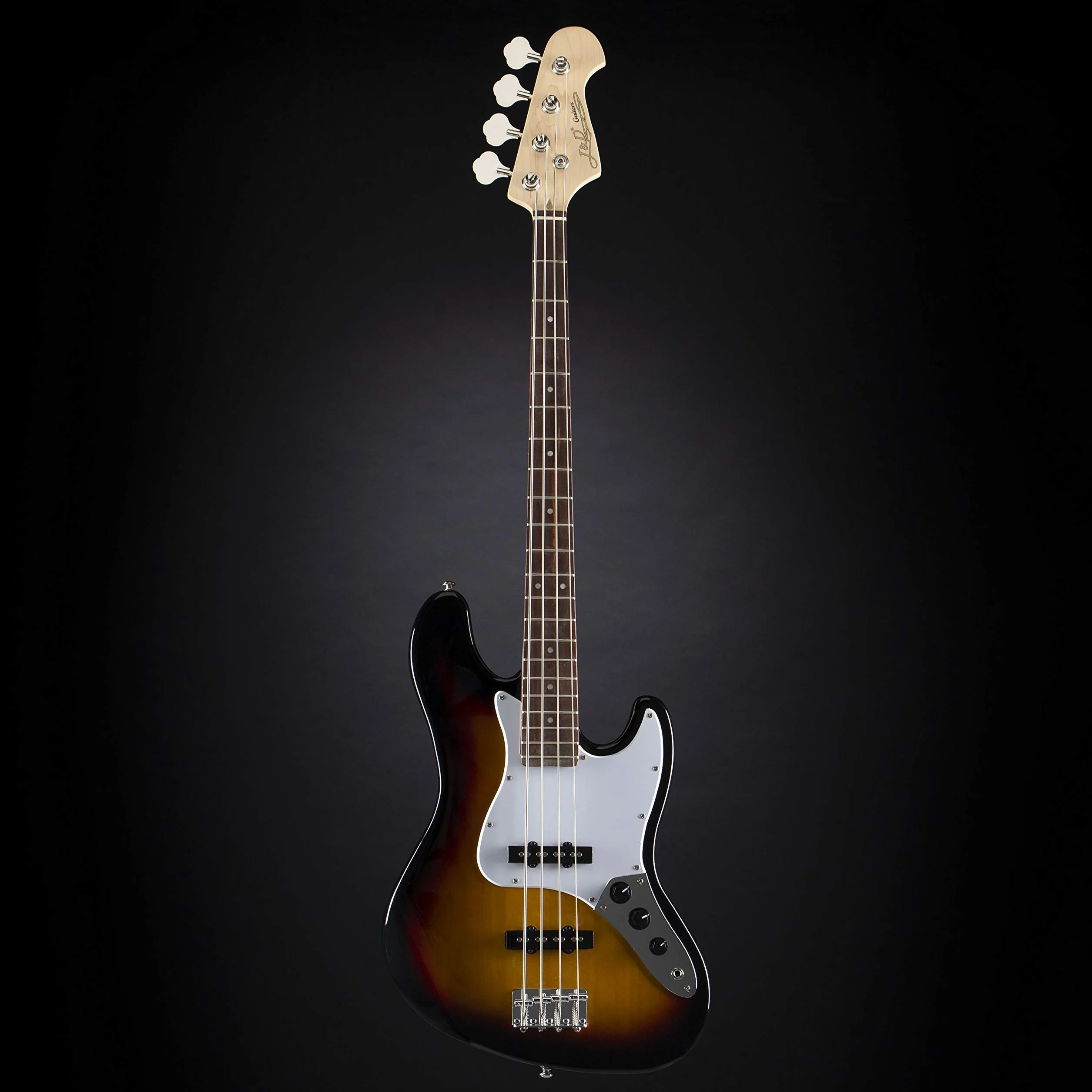 J & D JB-3TS Electric Bass 4-String Gitara Basowa 3-Tone Sunburst