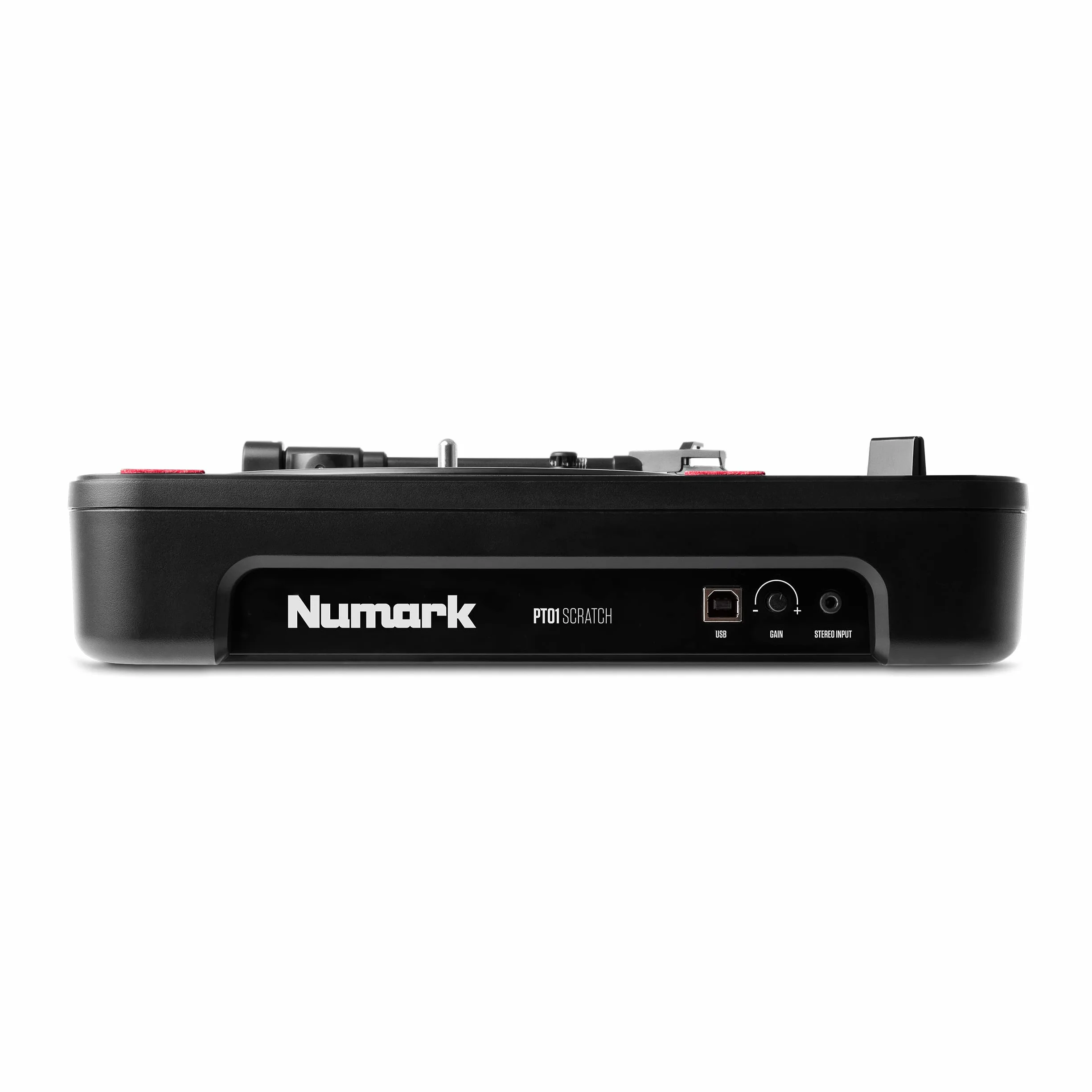 Numark PT01 Przenośny gramofon z przełącznikiem scratch i futerałem transportowym