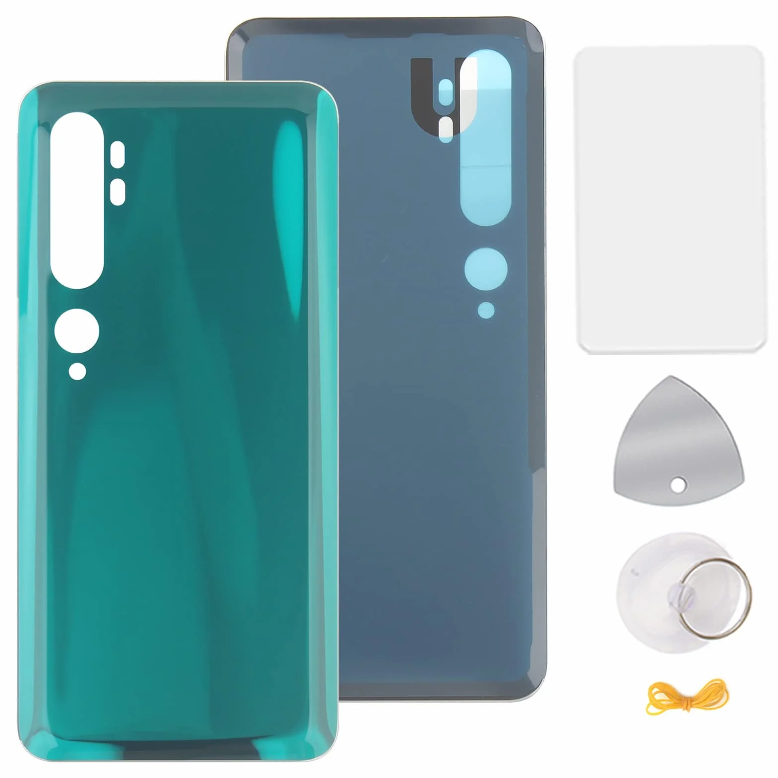 Pokrywa akumulatora do Xiaomi Mi Note 10 / Mi Note 10 Pro/Mi CC9 Pro Backcover Pokrywa komory akumulatora Pokrywa baterii Tylna strona + Narzędzie montażowe + Narzędzie do demontażu (zielona)
