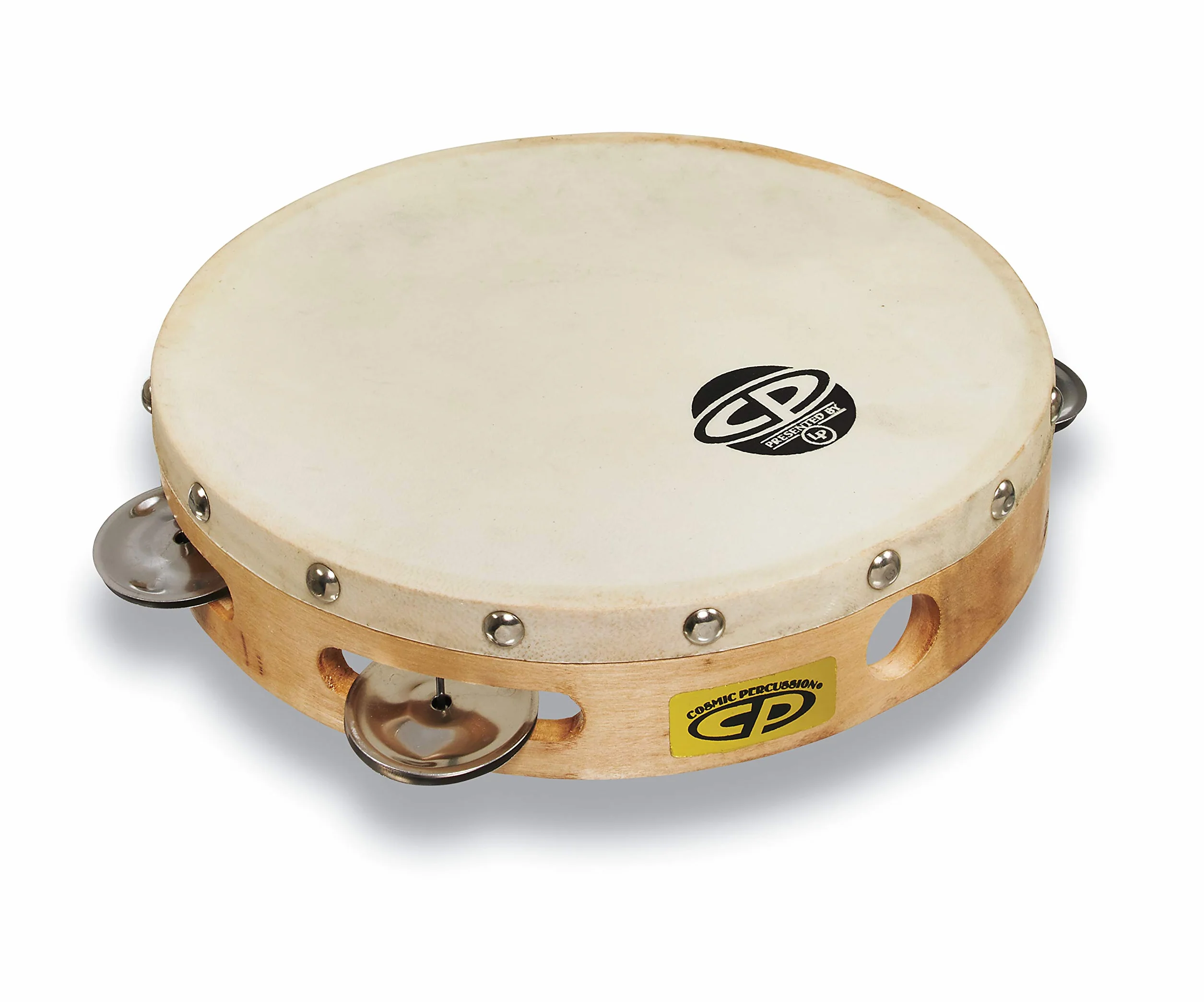 LP Latin Percussion CP Wood Tambourin Holz 20.3 cm einreihig mit Fell CP378