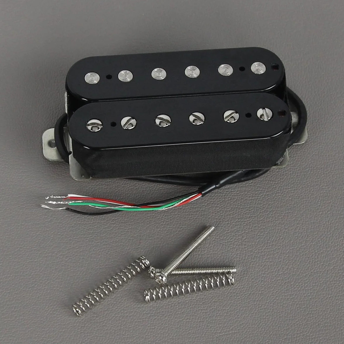 FLEOR Przetwornik do gitary elektrycznej Double Coil Humbucker przetworniki 52 mm Ceramic Bridge Pickup - czarny