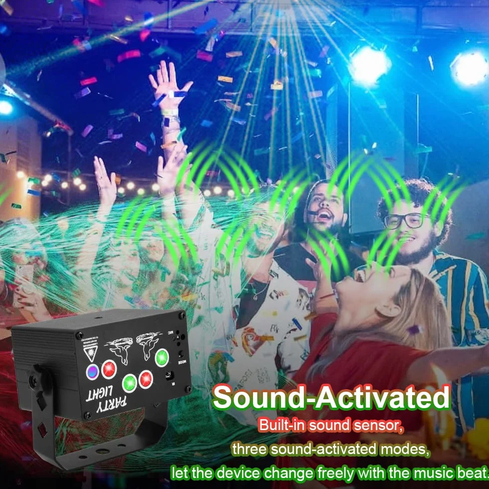 Uraqt Dyskoteka Światło, Światła Stroboskopowe Disco z Pilotem i Kablem USB, Party Disco Lights z 60 Różnymi Wzorami dla Efektów Scenicznych Party Birthday Karaoke
