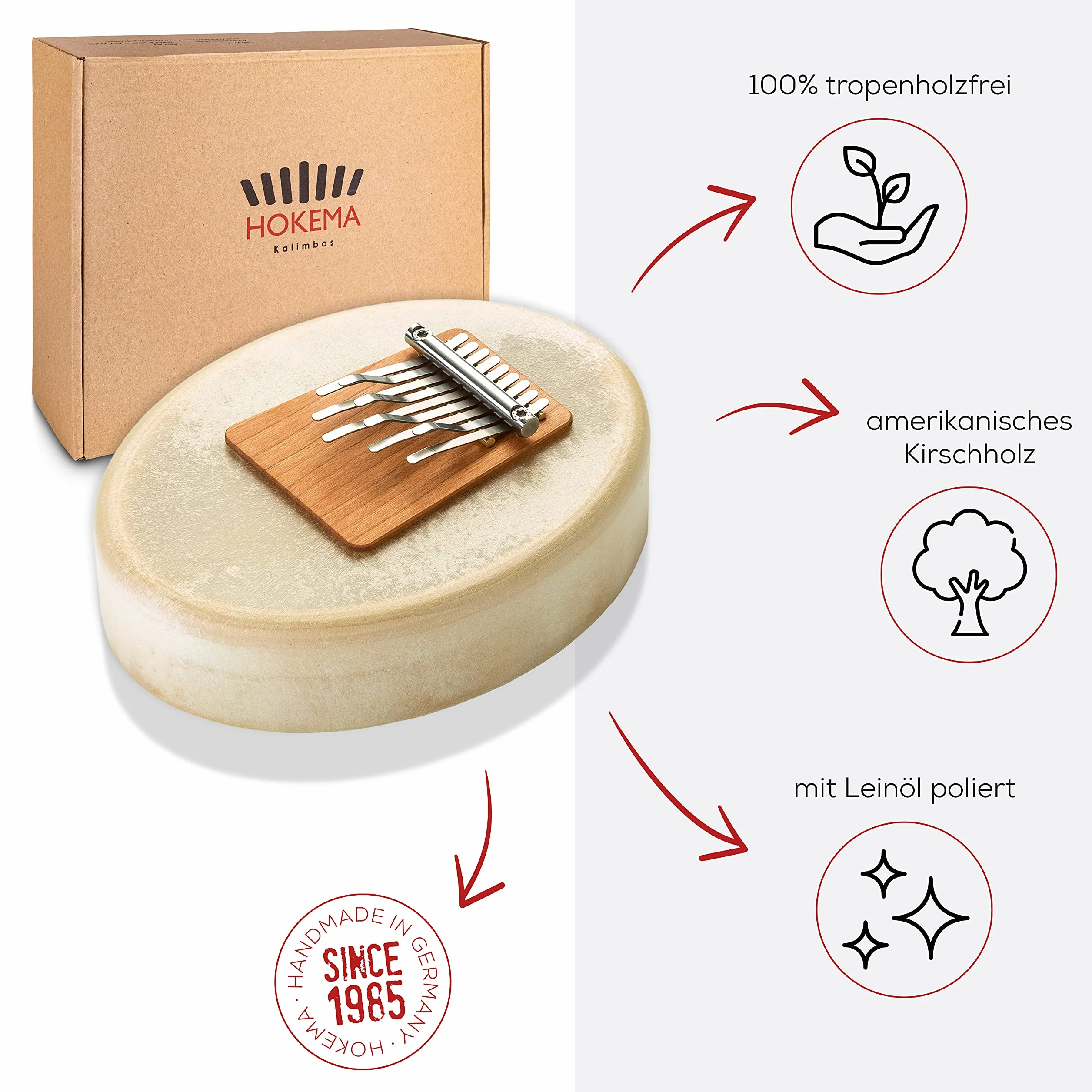 Hokema Original Sansula Deluxe – opatentowany instrument kalimby – wykonany ręcznie w Niemczech – Mbira – nieopisany dźwięk