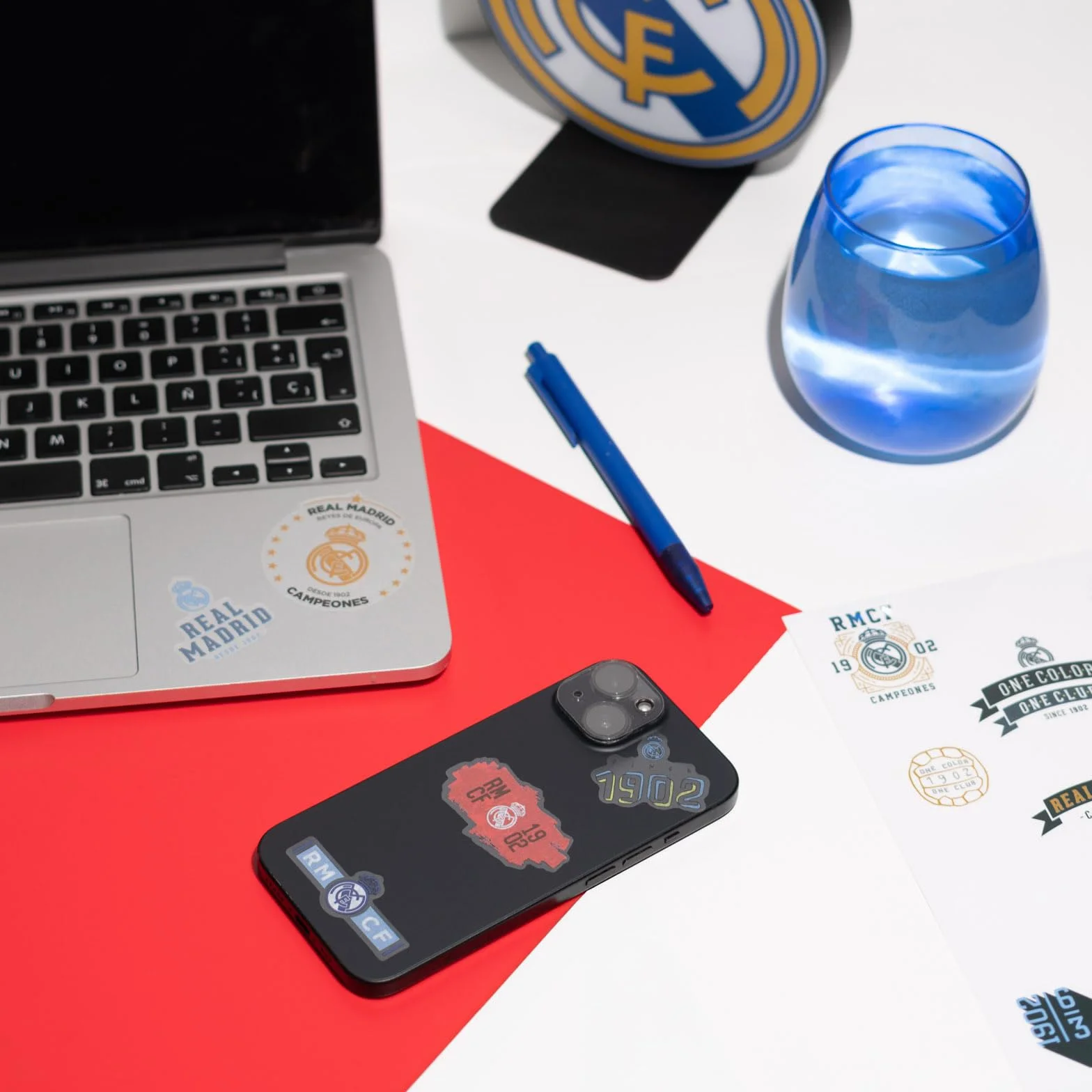 Grupo Erik Stickers Real Madrid Merchandise | Waterproof & Removable Laptop Stickers For Adults & For Children | Real Madrid Gifts For Boys