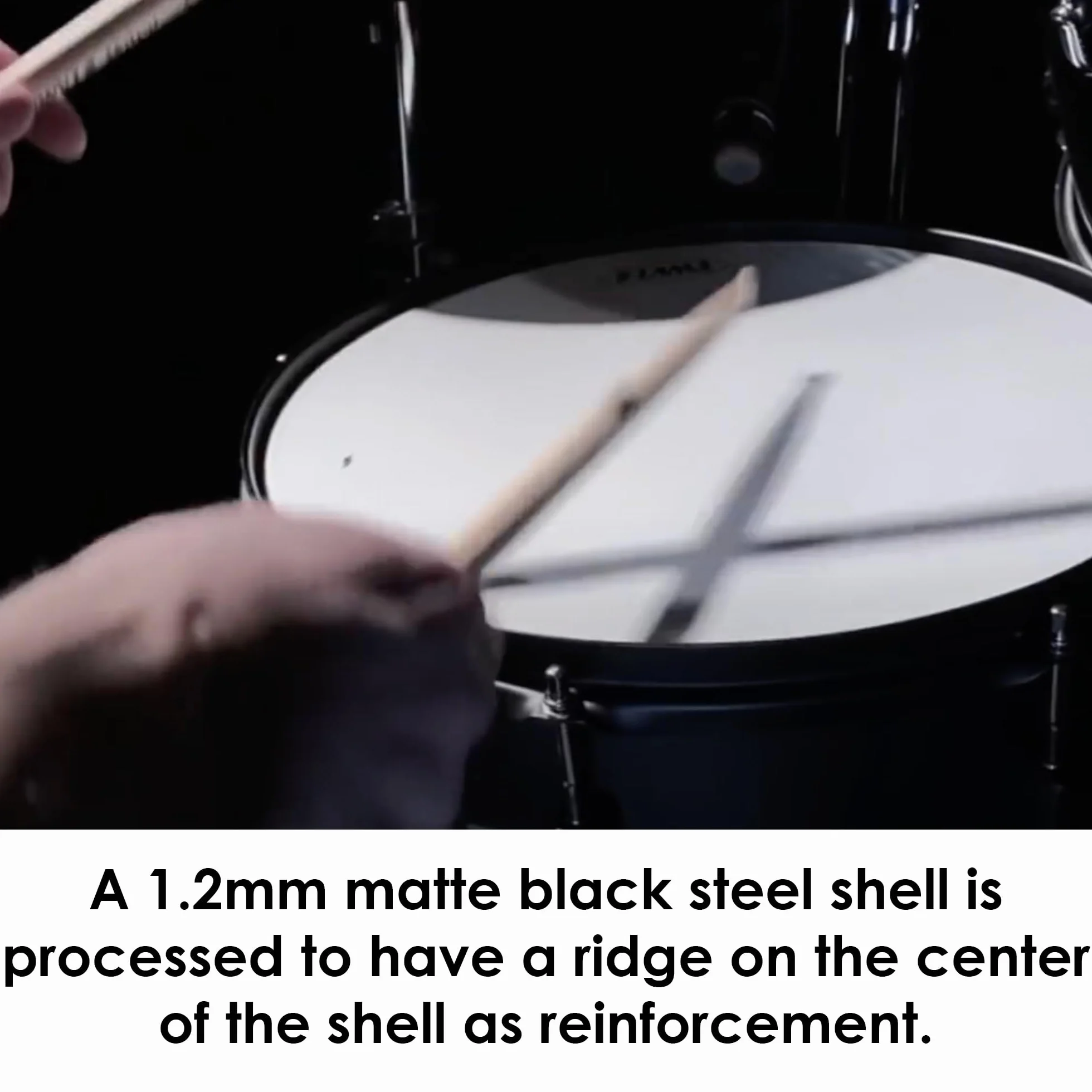 Tama BST1465BK Metalworks Black Steel Snare 14"x6,5" - Werbel
