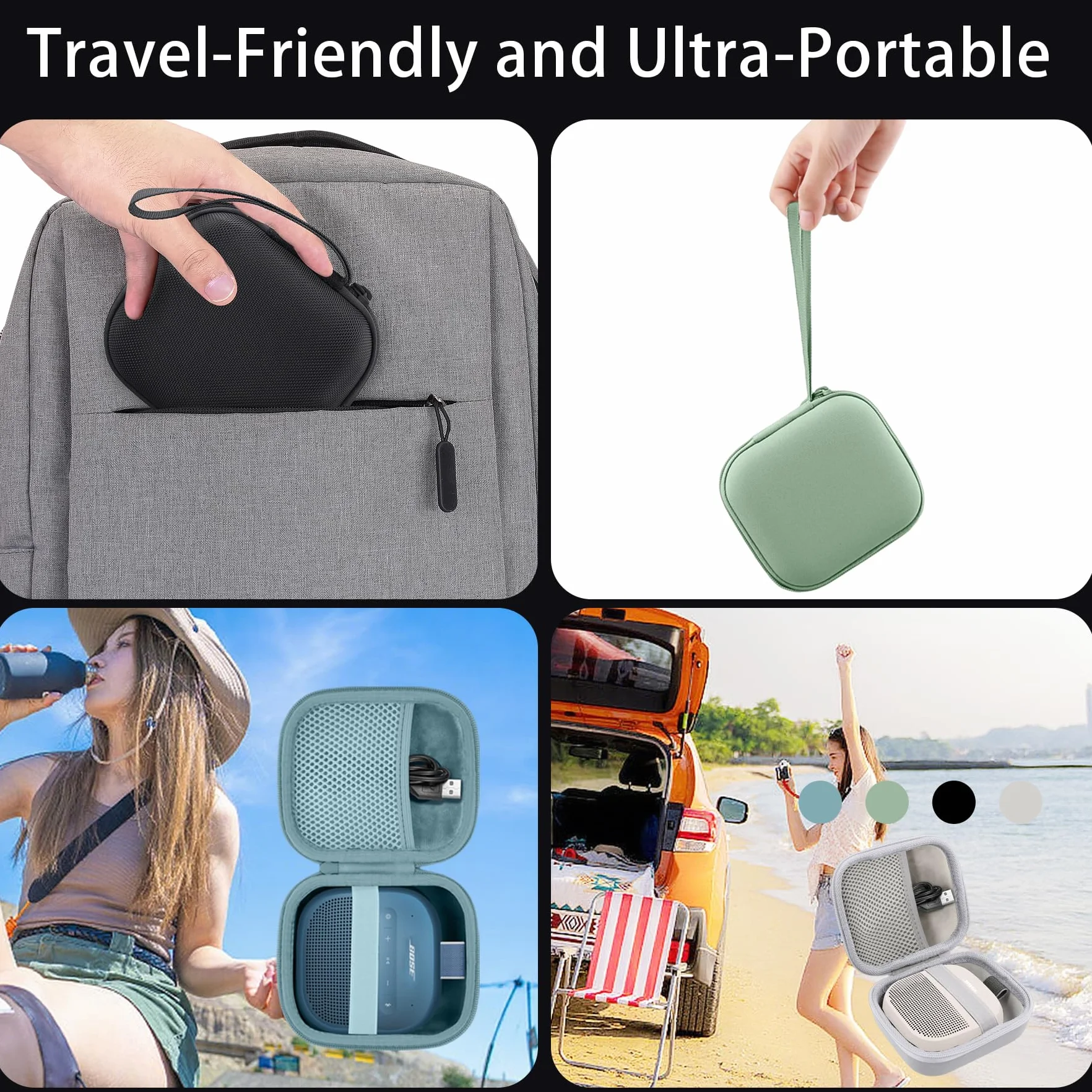 co2CREA Twardy futerał podróżny do głośnika Bose SoundLink Micro Bluetooth