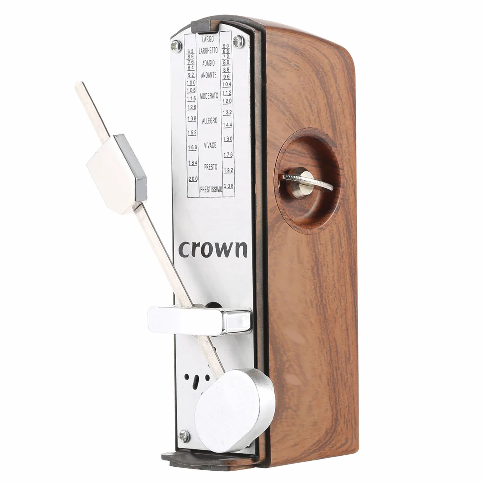 Przśny Mini Metronome Metronom Uniwersalny Metronome 11cm Wysokość dla Fortepianu Gitara Skrzypce Ukulele Chiński Zither Instrumenty Muzyczne FNHY