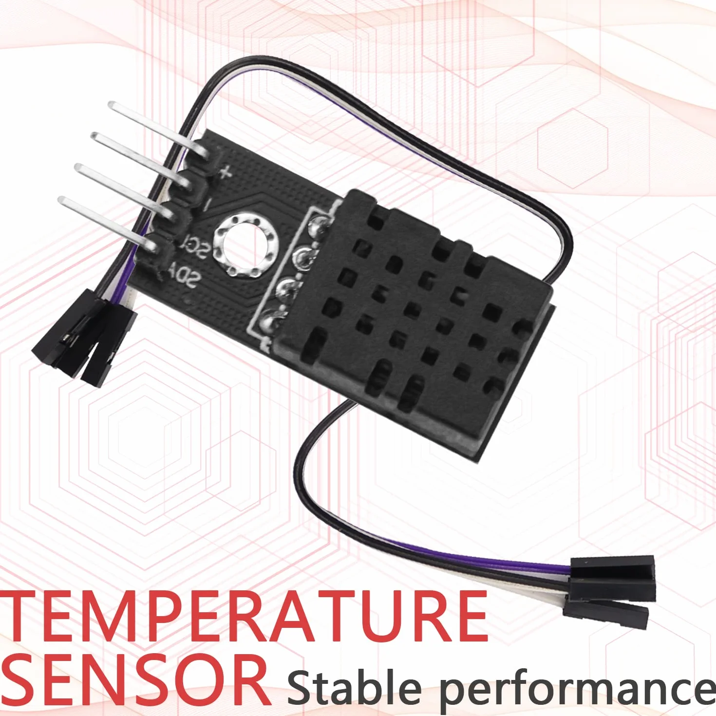 DHT20 czujnik temperatury i wilgotności powietrza, 2,5 V do 5,5 V z interfejsem I2C, czujnik temperatury do projektów mikroelektronicznych DIY, kompatybilny z RPi (1 szt.)