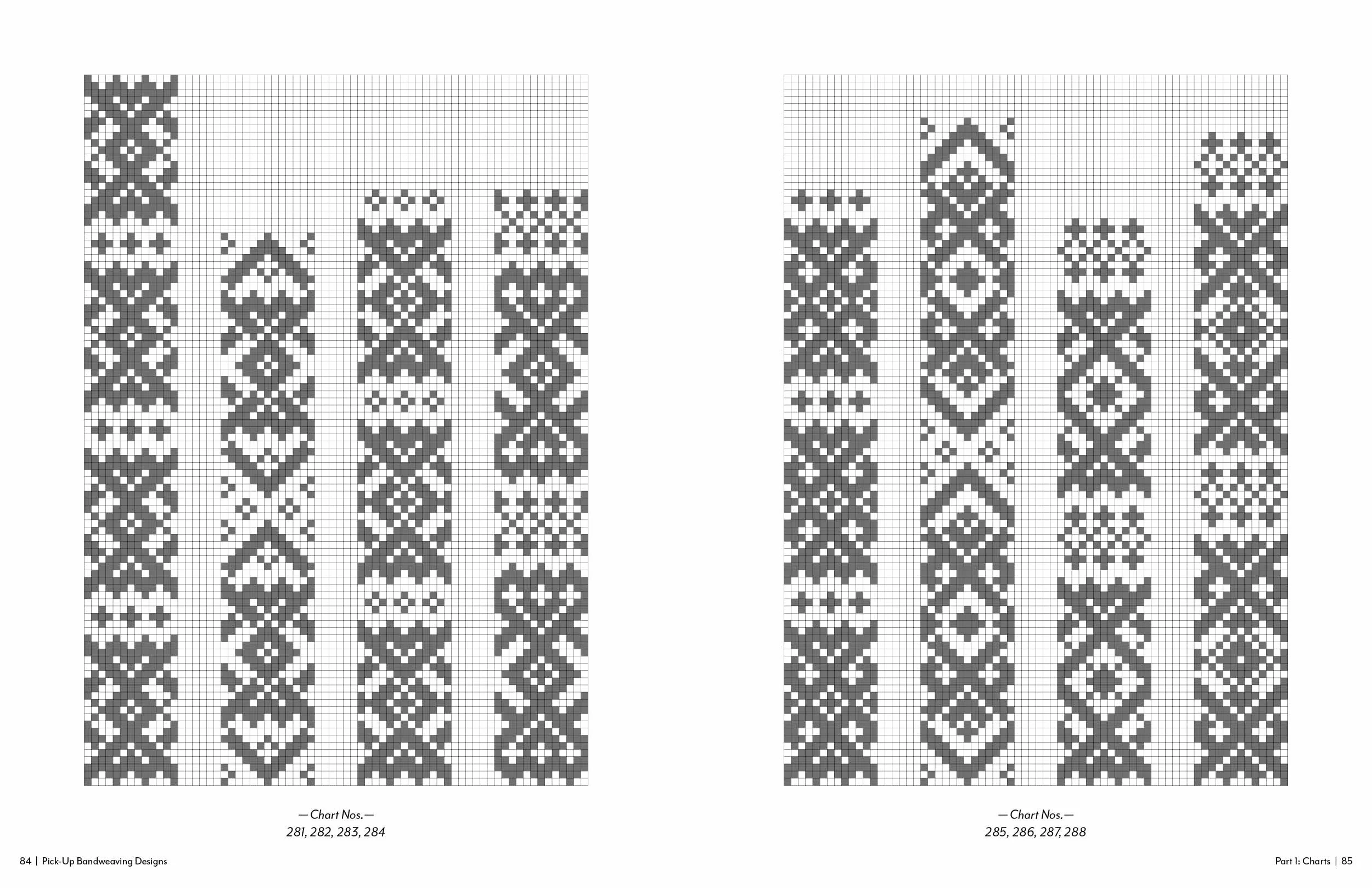 Pick-Up Bandweaving Designs: 288 Charts for 13 Pattern Ends and Techniques for Arranging Color