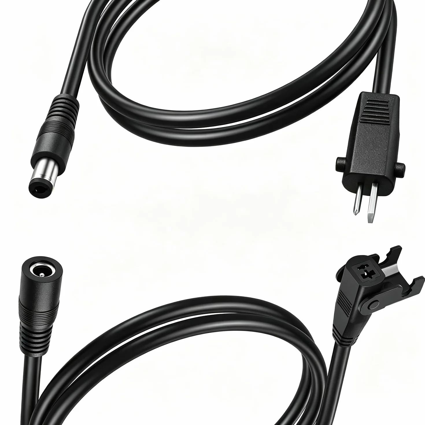 BaiDian DC Flat-Round kabel do elektrycznej leżanki, Linia konwersji Kabel - przedłużacz DC Złącze męskie-żeńskie 2,1 mm x 5,5 mm,Kabel zasilacza do elektrycznego krzesła pochyłego 29 V 2A