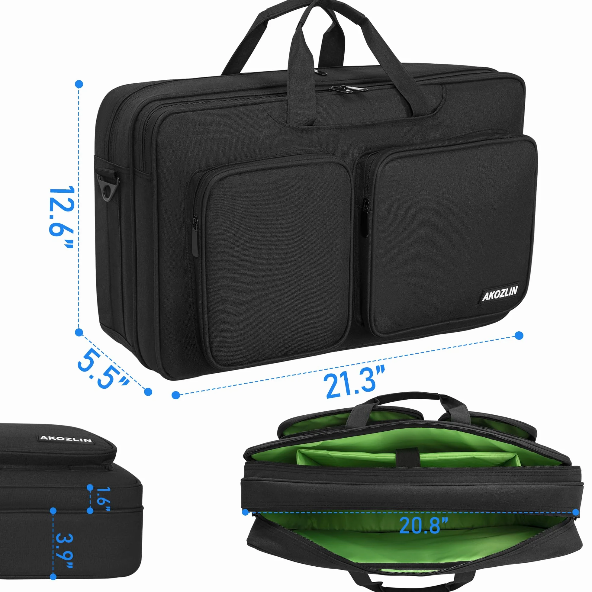 AKOZLIN Torba DJ Driver dla Pioneer DJ Lite DDJ-SB3 DDJ-SB2 DDJ-400 DDJ-RB FLX4 54x32x14 cm