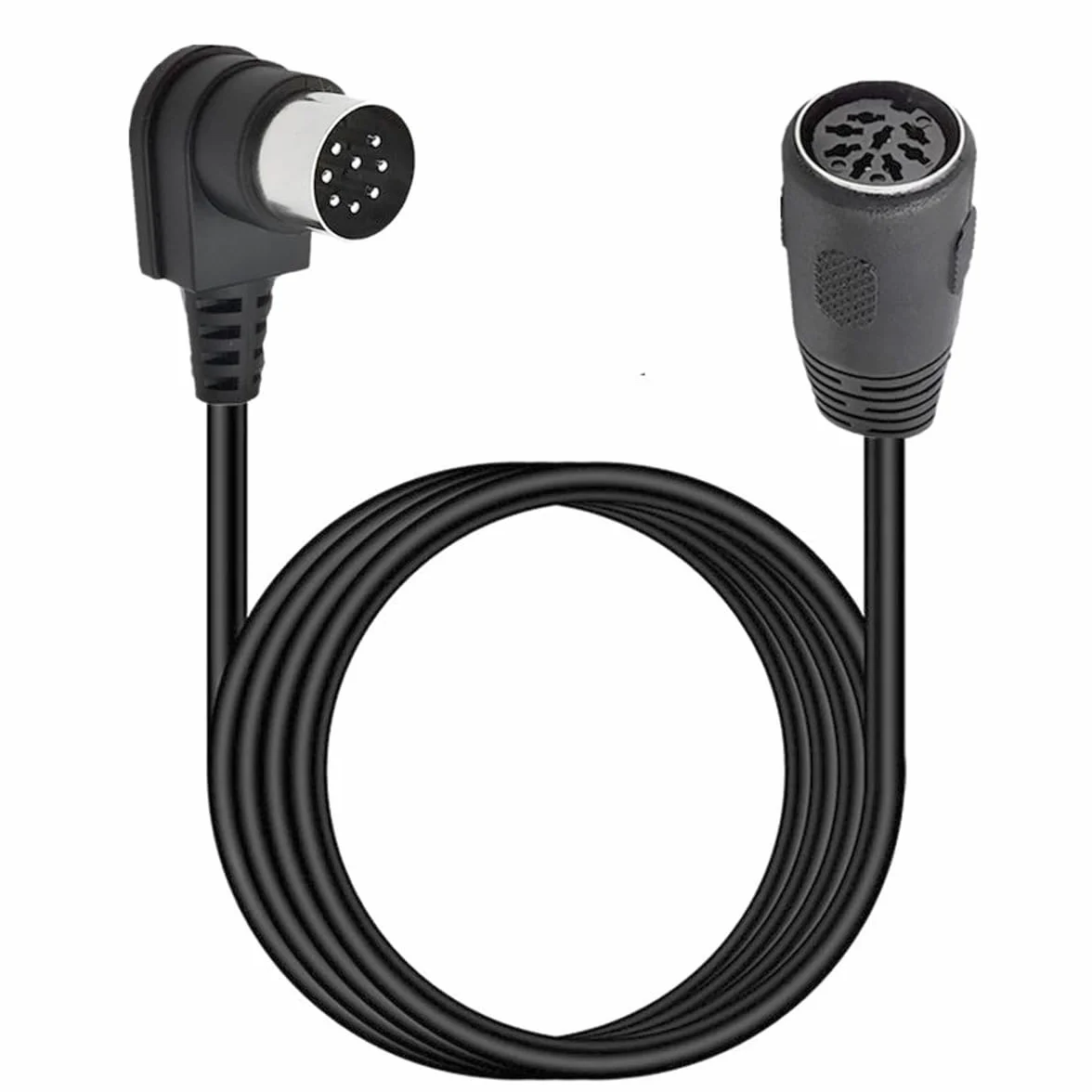 8-pinowy kabel przedłużający DIN, MIDI 8-pinowy męski 90 stopni do żeńskiego przewodu, 8 pinów DIN Plug Speaker kabel audio do Bang Olufsen PowerLink MK2 (0,5 metra)