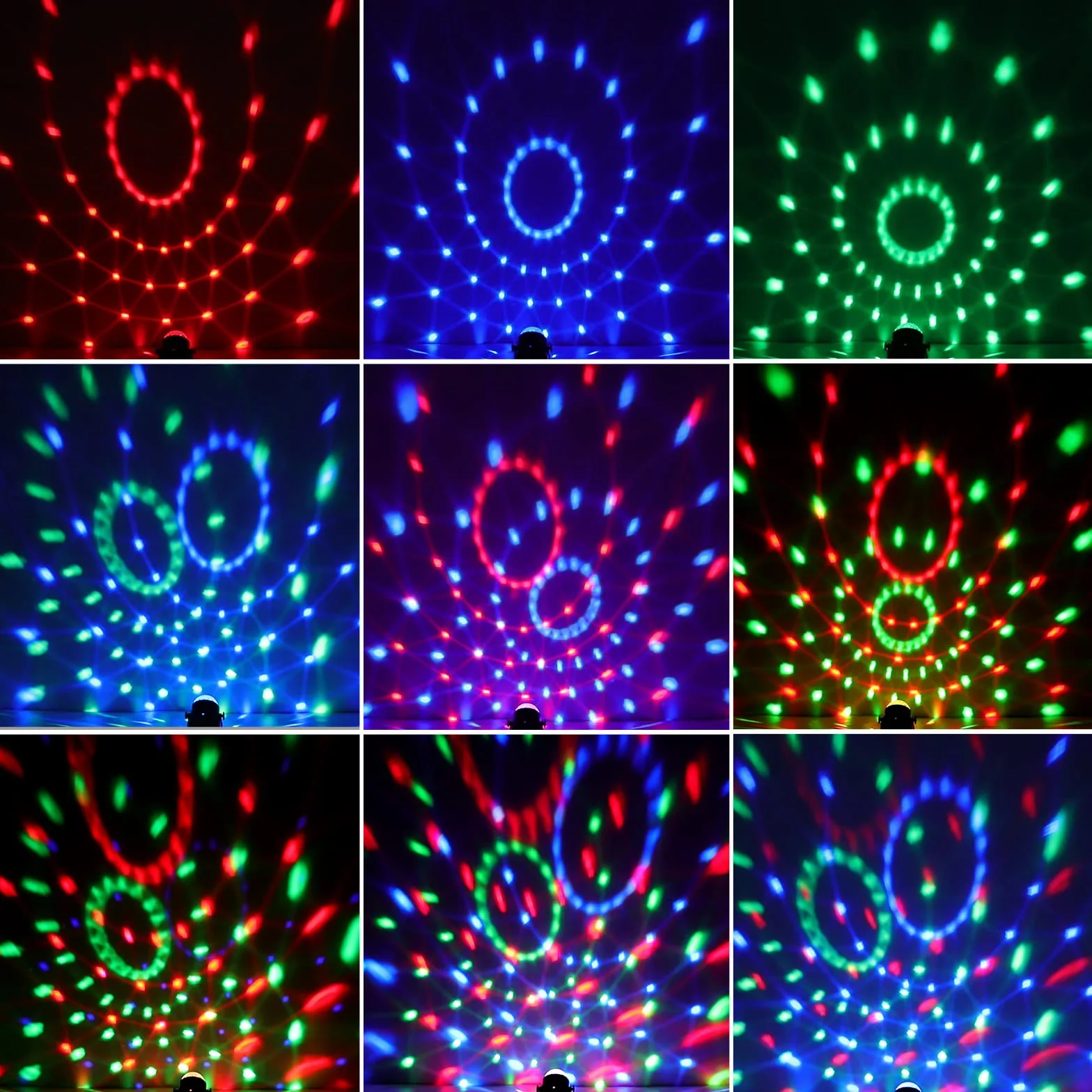 SEBRUANC kula dyskotekowa, oświetlenie LED na imprezę, sterowane muzyką, mini DJ, stojak z przyssawkami, stroboskop, światło sceniczne, na Boże Narodzenie, imprezy domowe, prezent urodzinowy dla