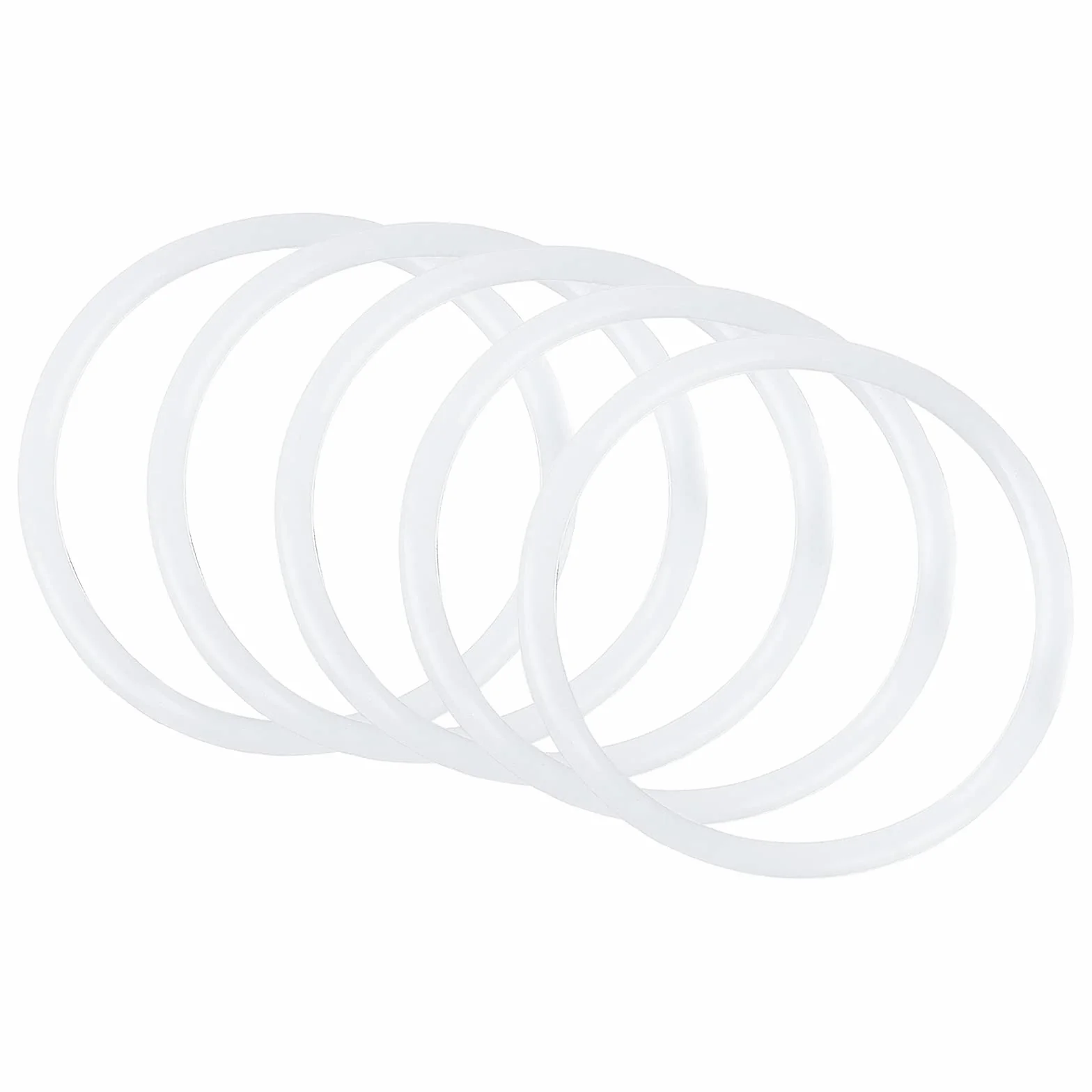 QUARKZMAN 60 x 52 x 4mm Silikon O-ring x 5 sztuk Uszczelka koło Uszczelka hydrauliczna i elastyczny kran, [Biały]