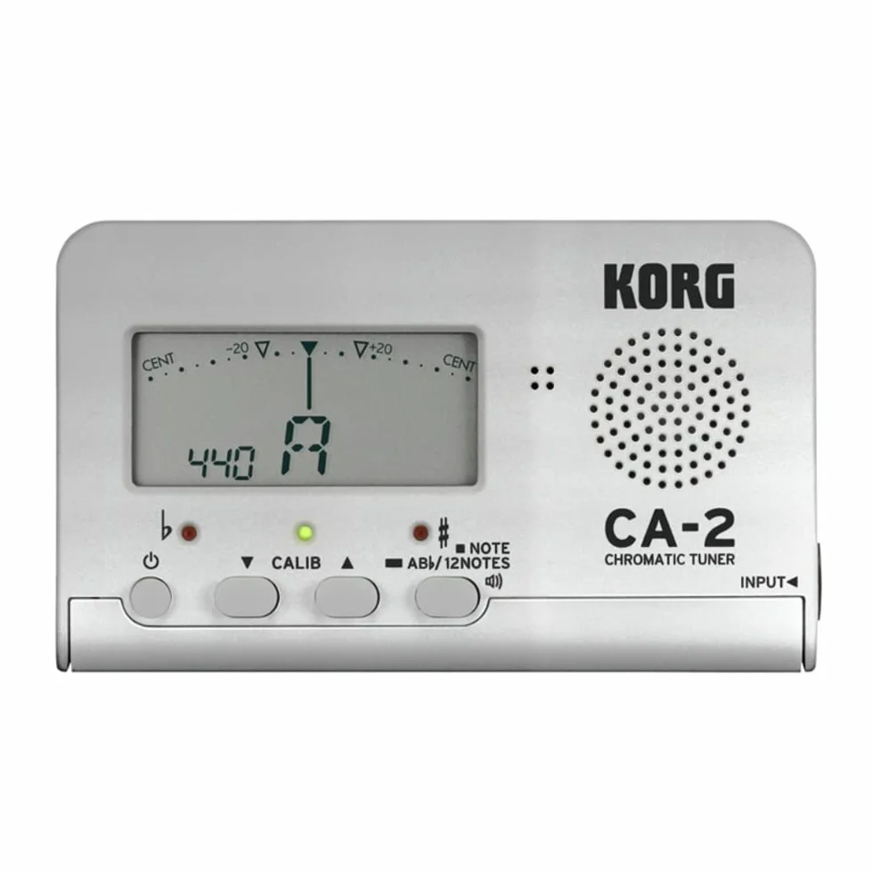 KORG CA-2 chromatyczny cyfrowy tuner do instrumentów strunnych biały