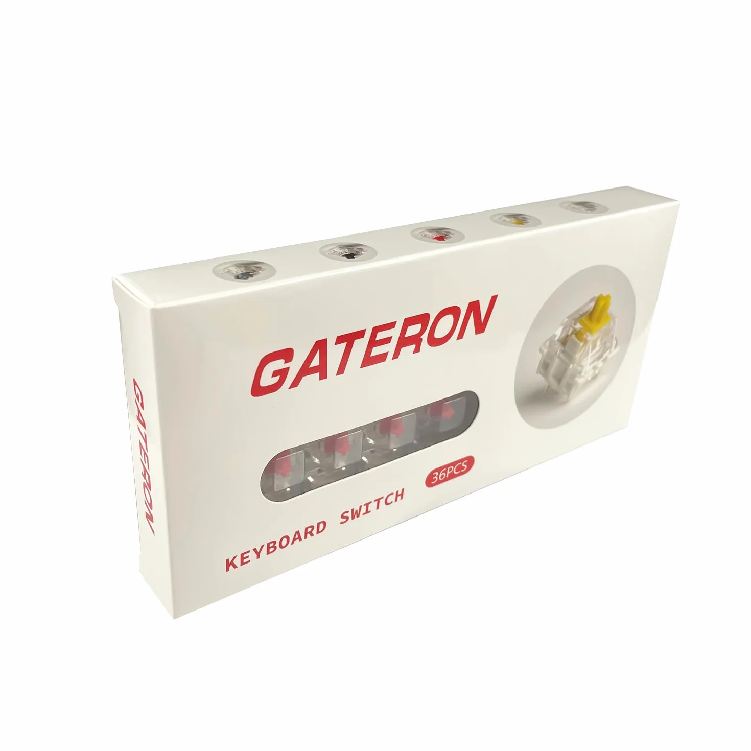 Gateron G Red Pro 2.0 przełączniki, wstępnie nasmarowane, 3-pinowe RGB SMD, liniowe do gier, klawiatura mechaniczna, DIY, przełączniki klawiatury Hotswap, 36 szt., Pro Red 2.0