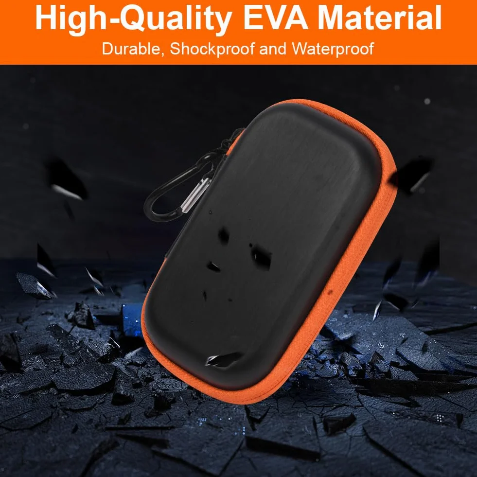 obudowa dysku twardego kompatybilna z Sandisk Extreme Pro/Sandisk Extreme Portable External Ssd 128gb 500gb 1tb 2tb, etui ochronne i torba podróżna (pomarańczowo-czarna)