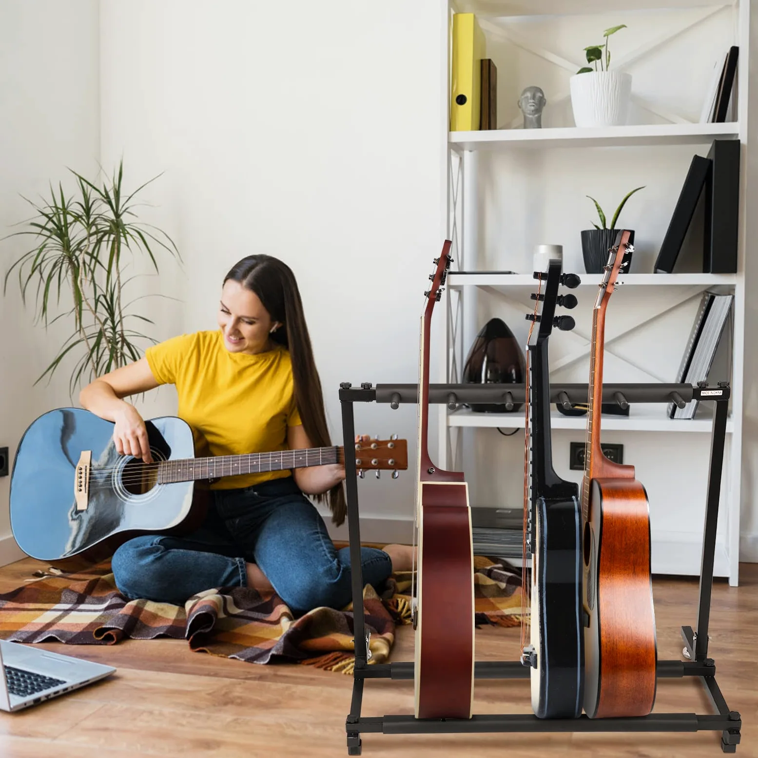 Stojak na gitary i basy 5/7, statyw gitarowy Stojak na 5 instrumentów elektrycznych (na 5)