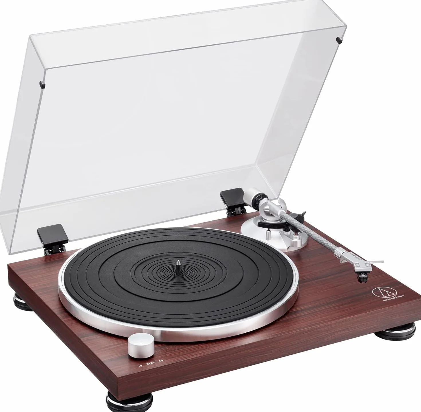 Audio-Technica AT-LPW50BTRW Bezprzewodowy gramofon z napędem paskowym, Rose Wood