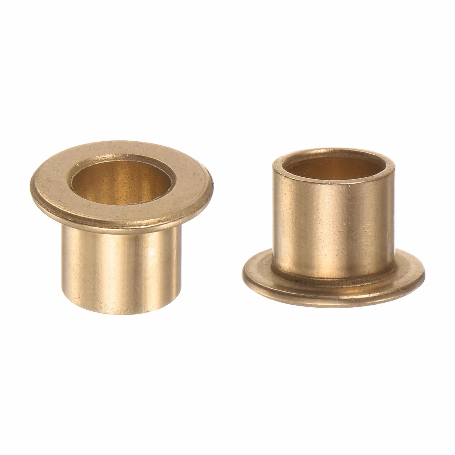 QUARKZMAN 2 szt. tuleja łożyska kołnierzowego 8 mm otwór 10 mm AD 10 mm długość 1,2 mm kołnierz grubość brązu tuleja samosmarujące tuleje ślizgowe tuleja do instalacji przemysłowych