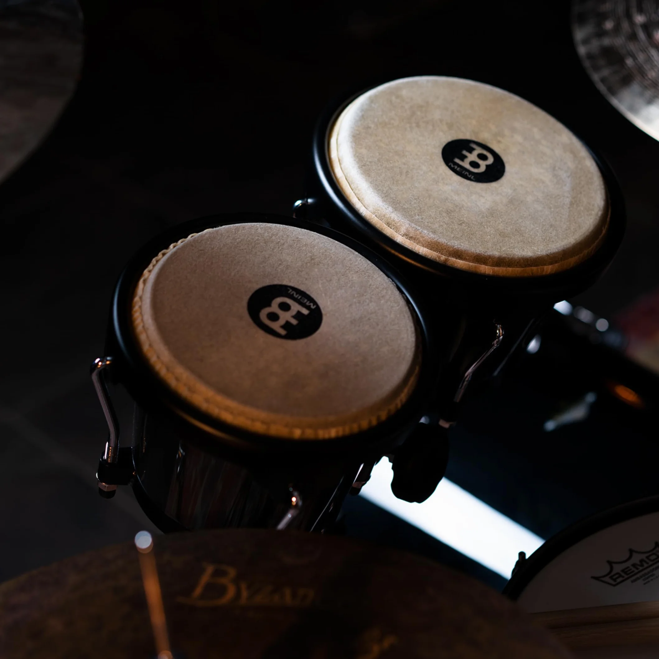 Meinl Headliner Bongos HB50BK, Black, Black HW - Bongo