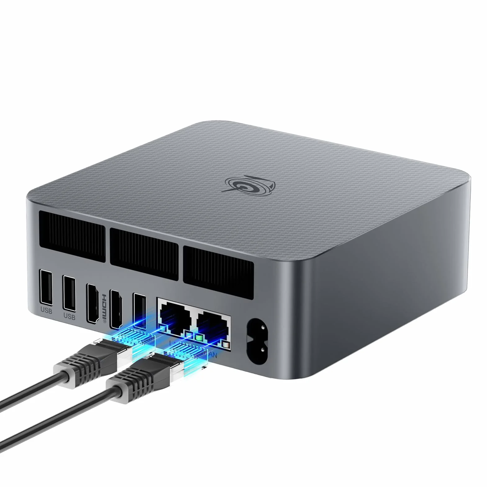 Beelink AMD Mini PC, Ryzen 5 6600U(6C/12T do 4,5Ghz), EQR6 Mini Computer 24GB DDR5 500GB M.2 PCIe4.0 SSD, 4K Dual Display, Dual HDMI, Dual 2.5G LAN, WiFi6, BT5.2