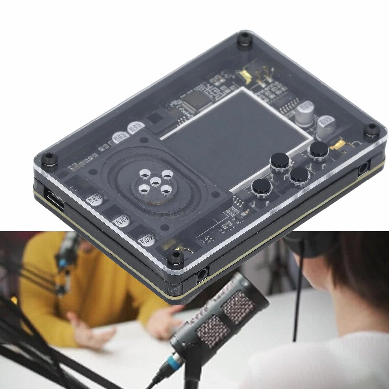 Mini Theremin Muzyczny Elektroniczny Instrument Kreatywny z Wyświetlaczem Ekranu, Mini Instrument Muzyczny