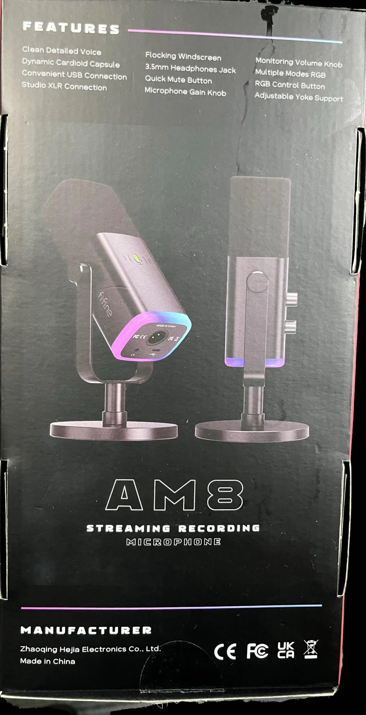 FIFINE XLR Mikrofon strumieniowy do nagrywania podcastów, do studia, dynamiczny mikrofon USB, gamingowy, z przyciskiem wyciszania, do PS4/5, Maca, mikserów, kart dźwiękowych