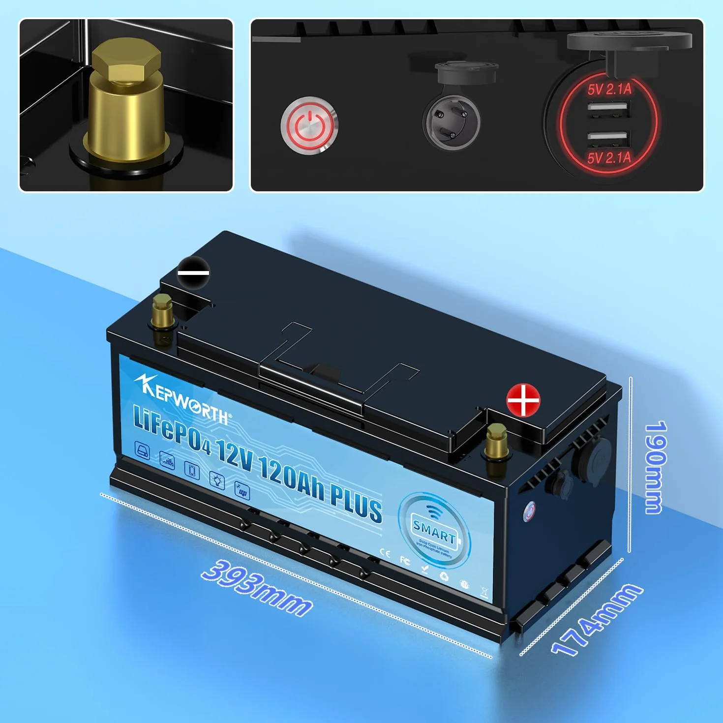 Bluetooth Lifepo4 Akumulator litowy 12V 100Ah z ogniwami klasy A i 100A BMS do silników trollingowych Kempingowe systemy solarne Obsługa połączeń szeregowych i równoległych