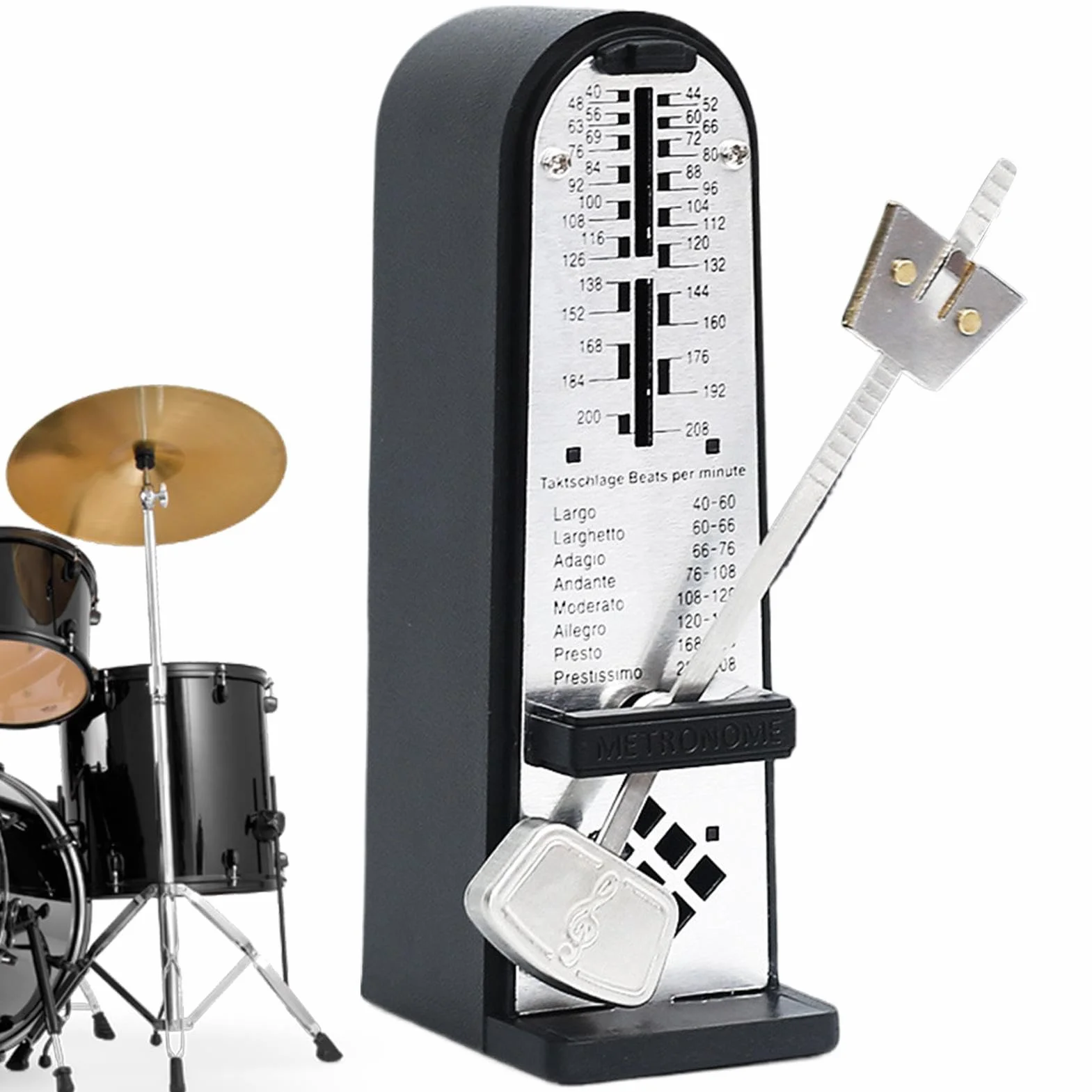 Piano Mechanical Metronome, Loud Tone Metronome, Classic Shape, Musical Instruments, Precision Timing, 2.05x1.38x4.33 Inches, Practicing Performing Musical Instrument for Men Women