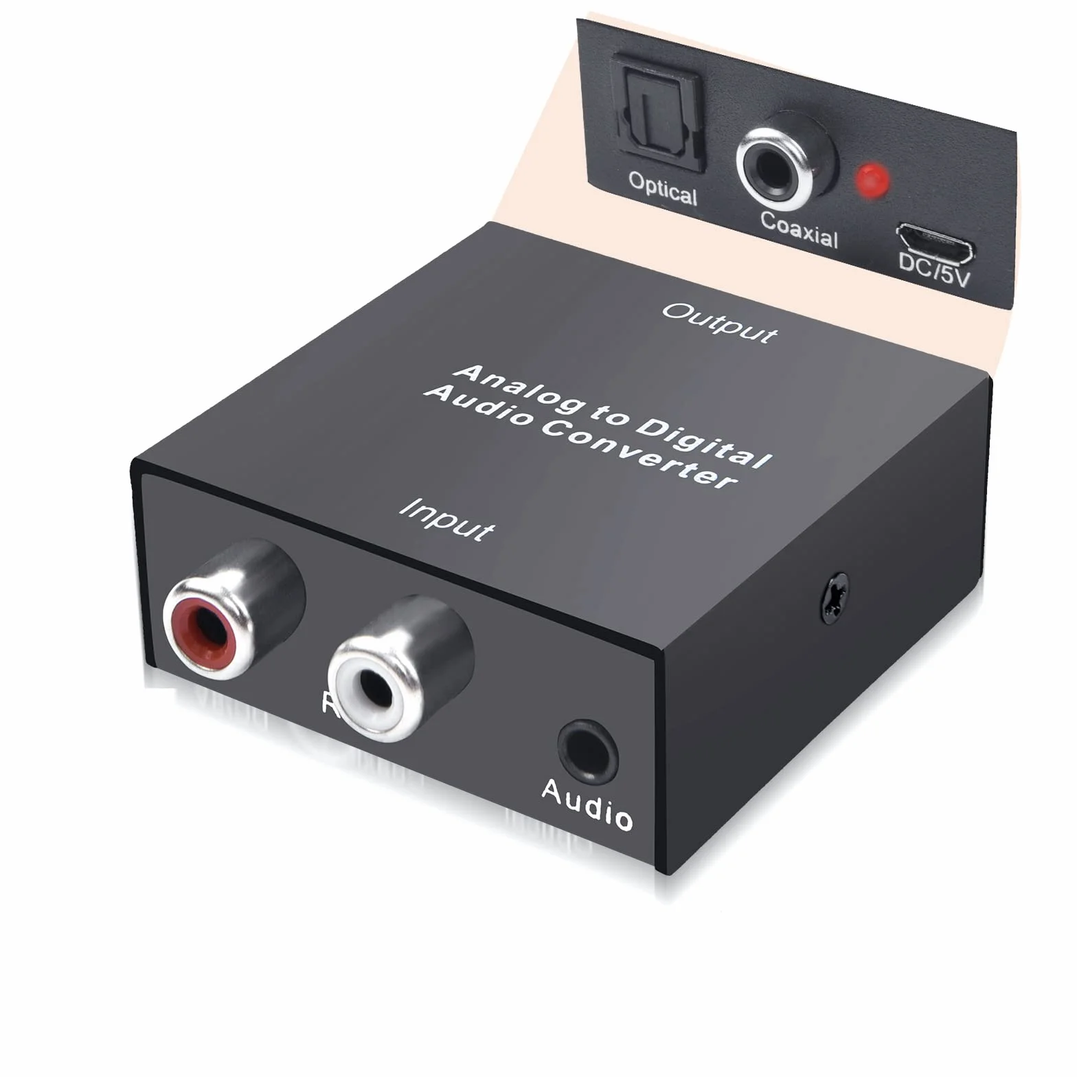 SOUTHSKY Konwerter audio 3,5 mm Aux Jack R/L 2 RCA cinch na SPDIF Toslink optyczny koncentryczny