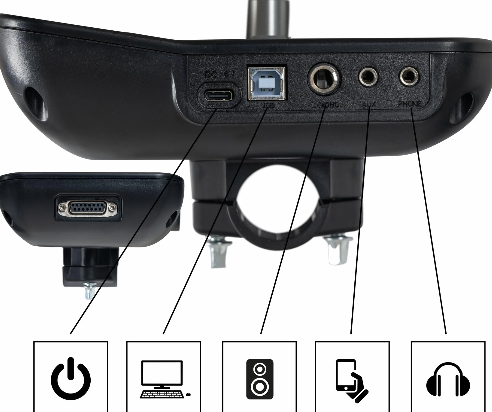 XDrum DD-250 zestaw perkusyjny z głowicami siatkowymi – perkusja elektroniczna z 4 podkładkami z siateczki, 3 podkładkami na talerze, kontrolerem nożnym Kick & Snare, Rack & Sticks – 12 zestawów z 68