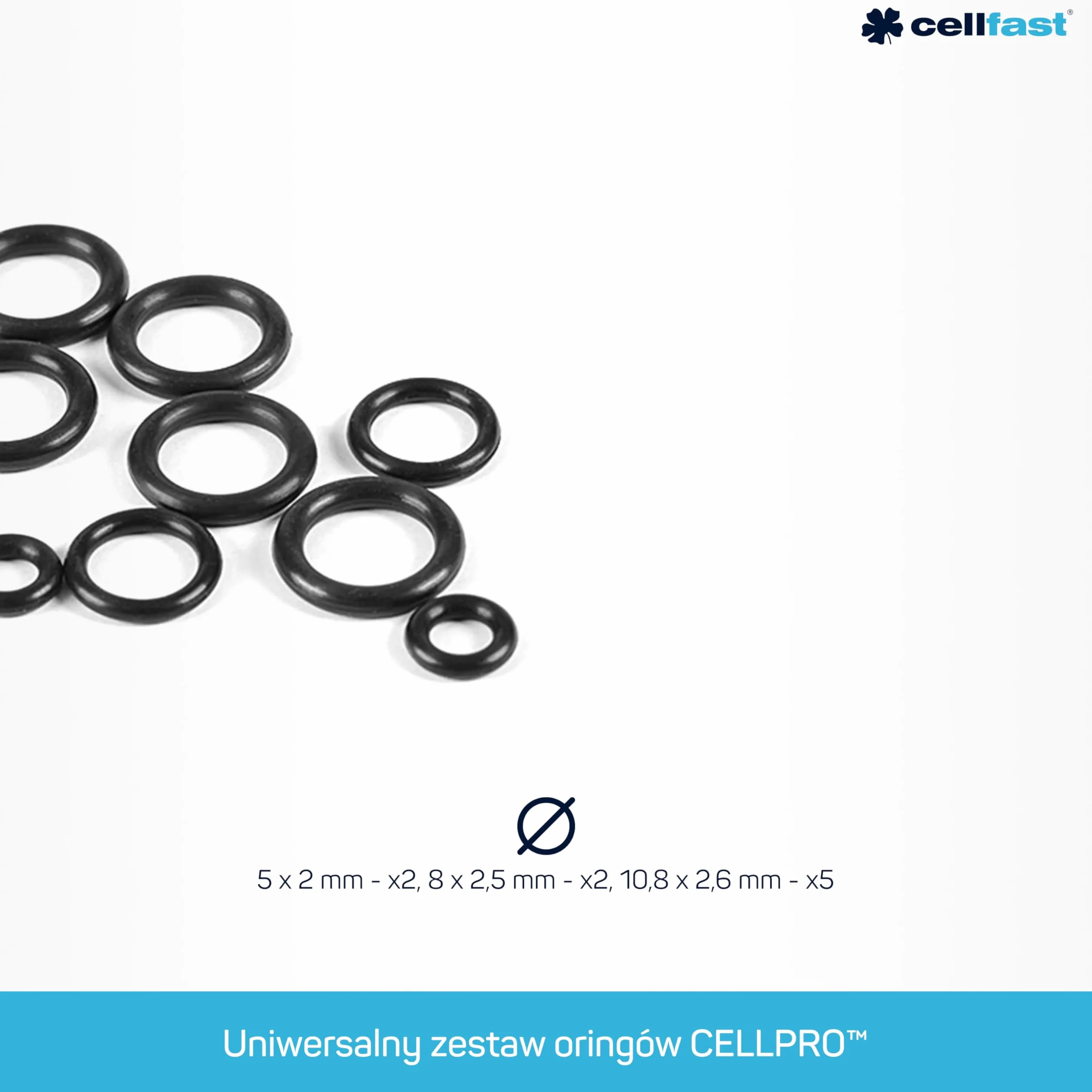 CELLFAST Zestaw Uszczelek O-Ring Do Urządzeń I Akcesoriów Wodnych 9 Sztuk Ideal