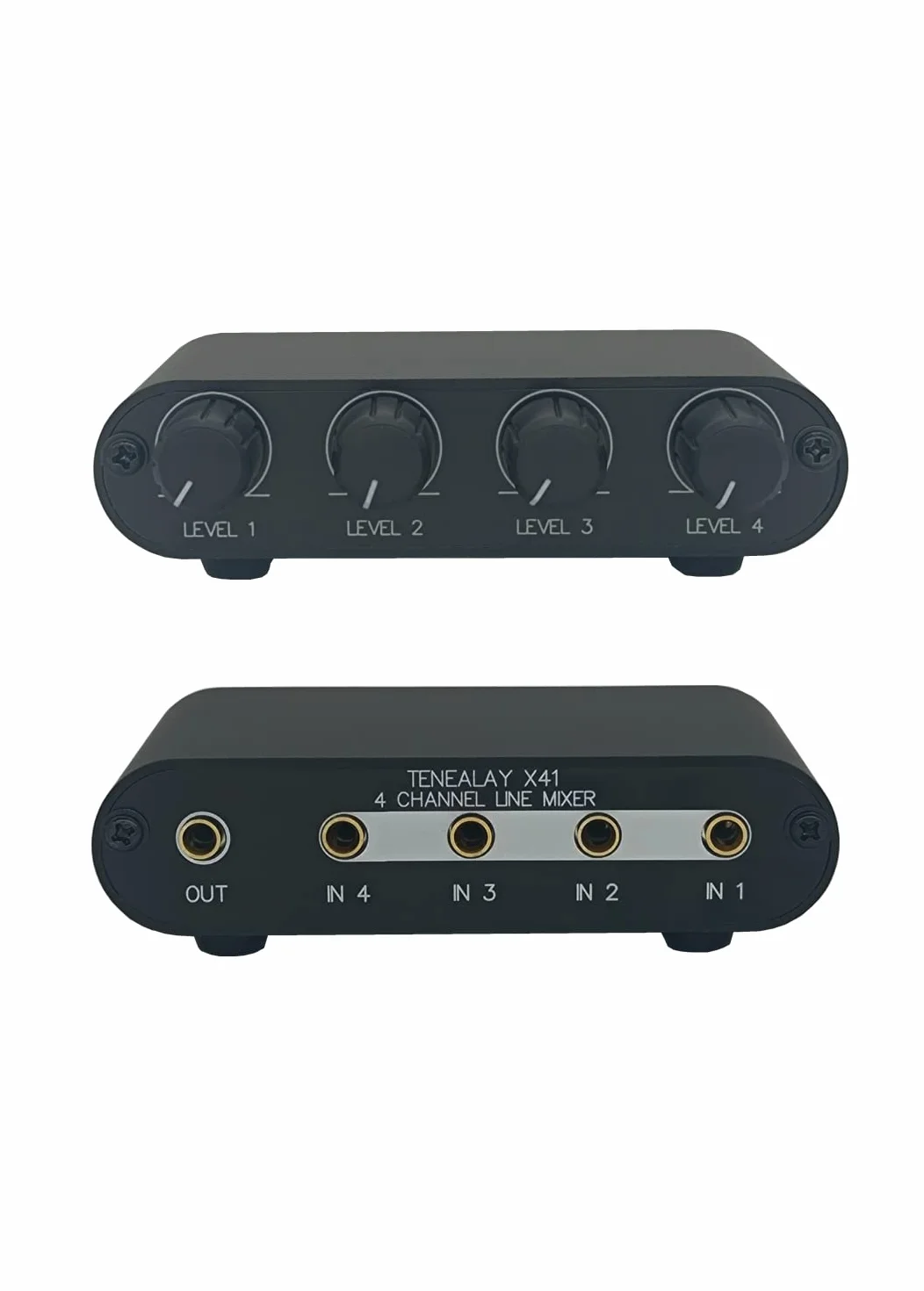 4-drożny mikser audio stereo poziomy sterowania linią mini mikser pasywny (X41)