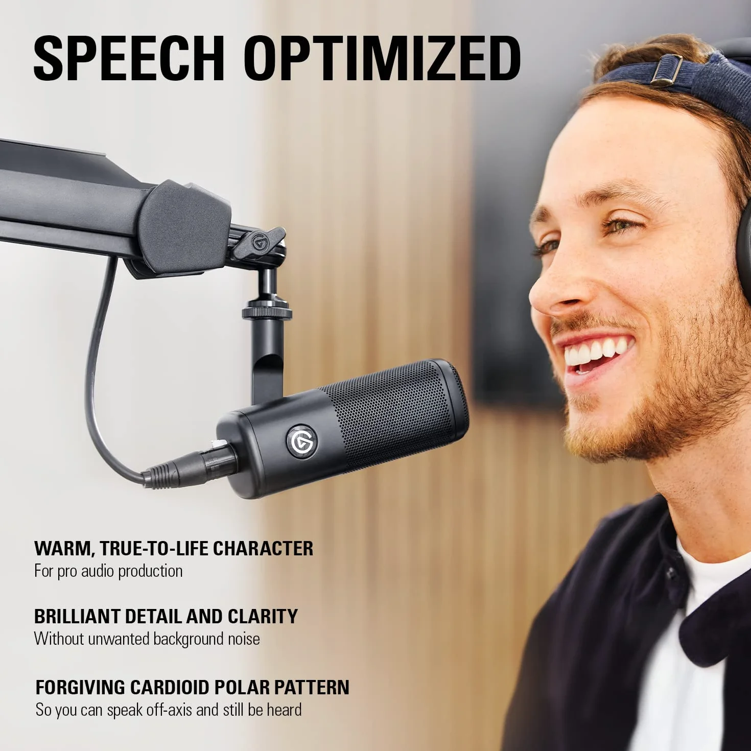 Elgato Wave DX dynamiczny mikrofon XLR kardioidalny eliminacja zakłóceń optymalizacja mowy podcasty transmisje