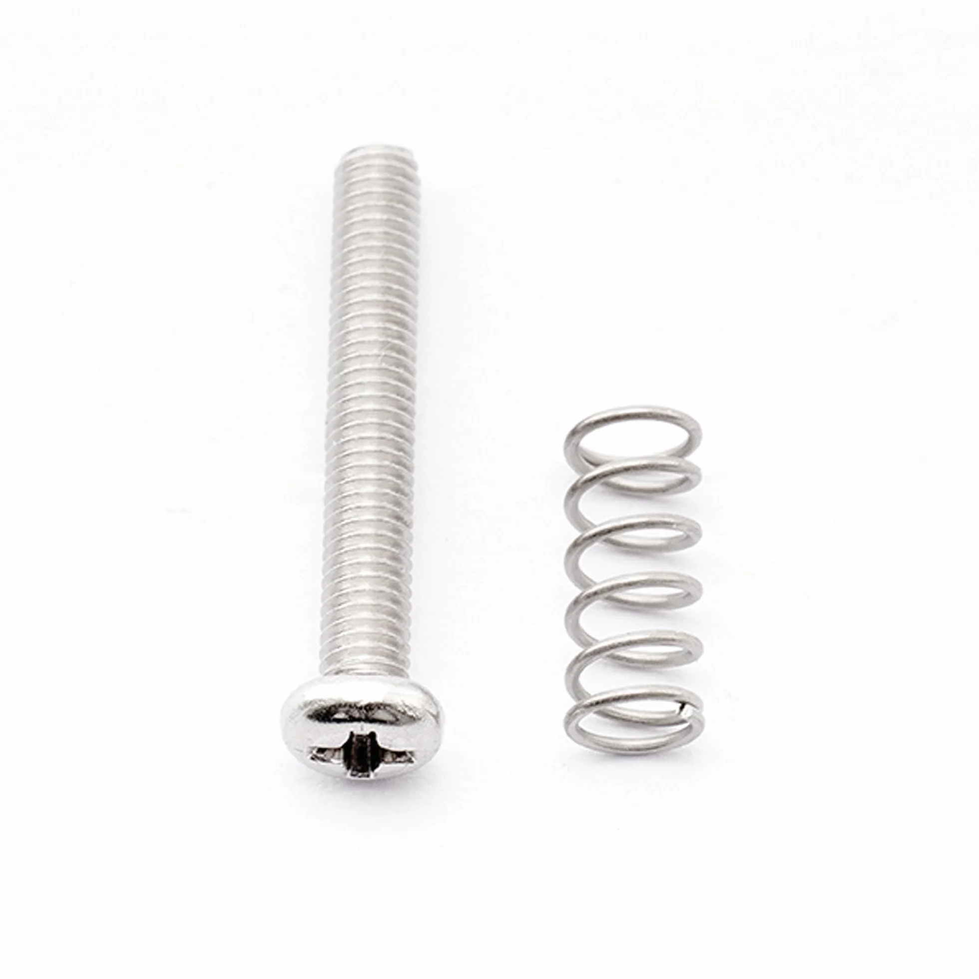 Musiclily Pro Metryczna M3X20mm Stal Nierdzewna Siodełko Intonacja Śruby i Sprężyny do Mostka Gitary Elektrycznej Import Tele Style, Oryginalny Kolor (6 szt.)