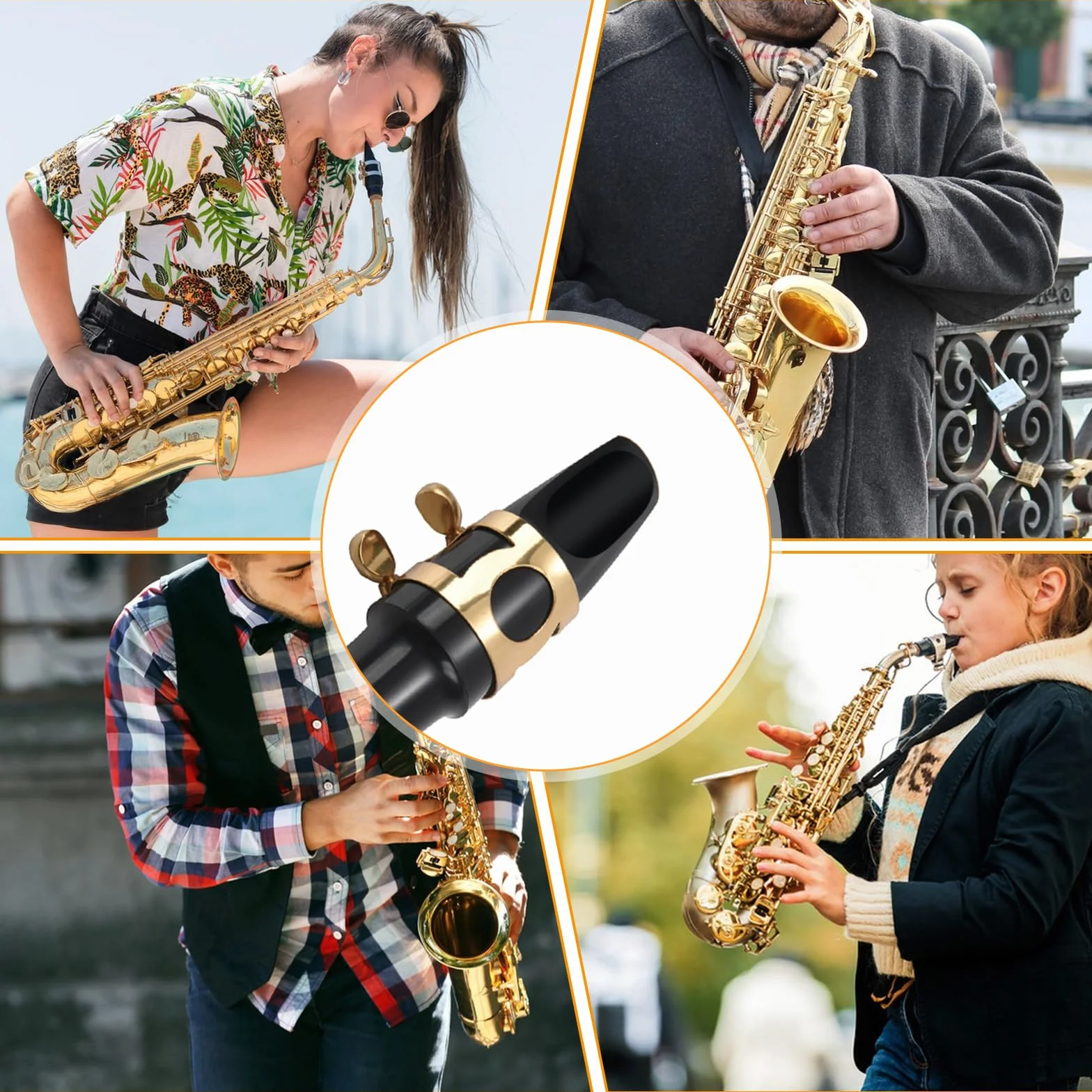 48 sztuk poduszek na ustnik, guma do gryzienia, klarnet, 8 mm podkładki ustnikowe do saksofonu i klarnetu, poduszki na ustnik, poduszki saksofonowe do ochrony instrumentów dętych (czarne)