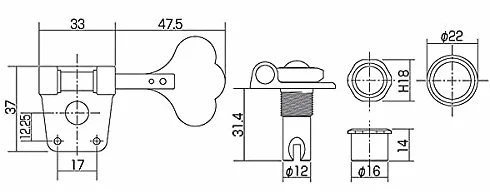 Gotoh GB-528 Mechanik 4L nikiel