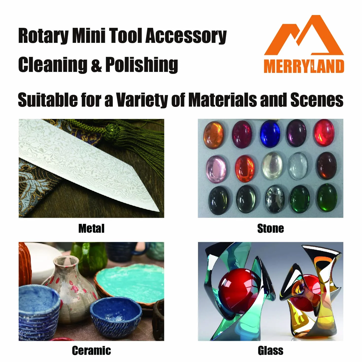 Merryland Filcowa Tarcza Polerska Do Dremel 125szt, Tarcza Polerska 25mm 120szt Element Polerujący 1szt I Trzpień 4szt, Zestaw Akcesoriów Do Narzędzi Obrotowych Elektronarzędzie DIY, RMTA125C1