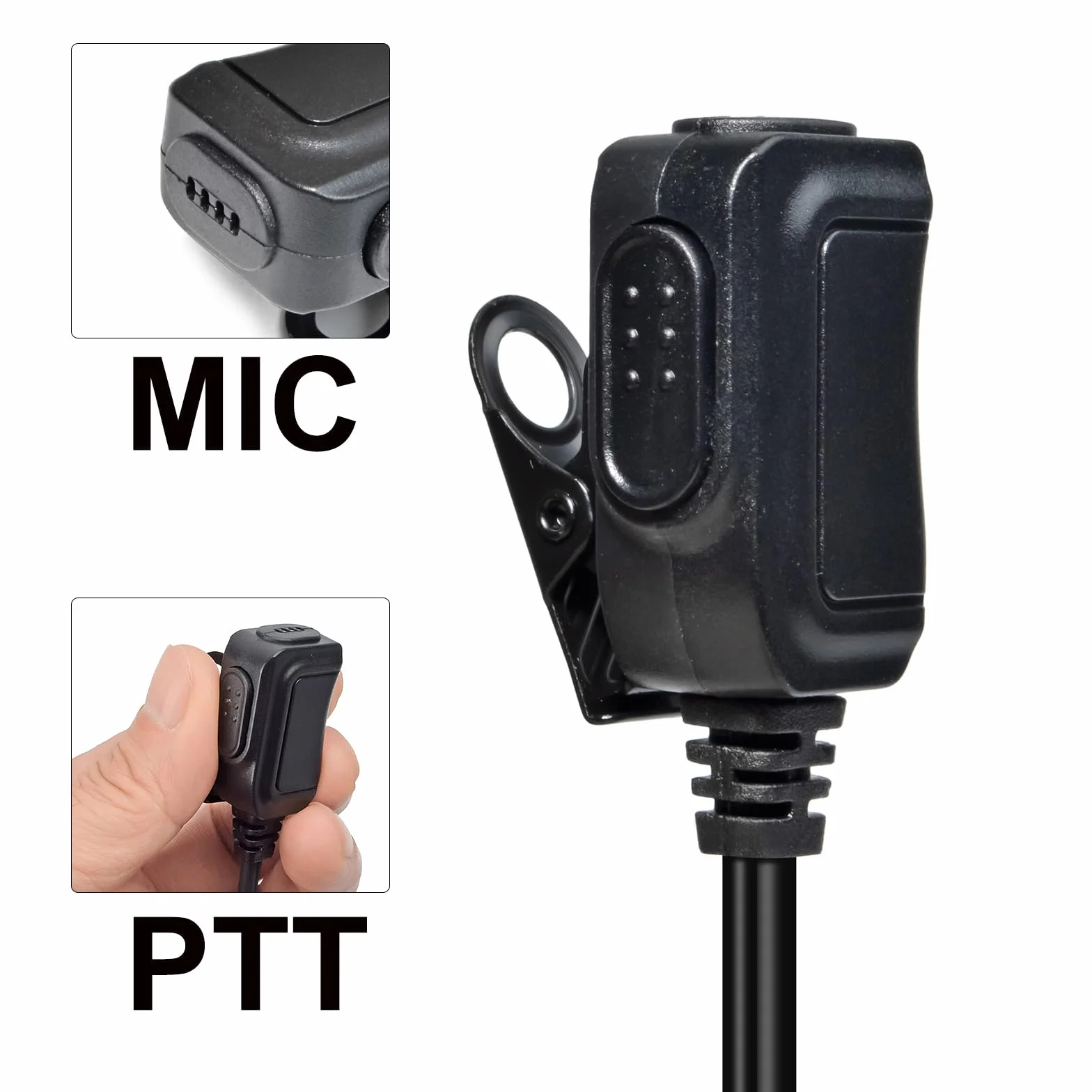 UAYESOK Radiotelefon słuchawki policyjne radiowe słuchawki douszne do Motorola Walkie Talkie z mikrofonem 2 piny, krótkofalówka w kształcie G zestaw słuchawkowy i PTT do Motorola CP040 DP1400 XT420