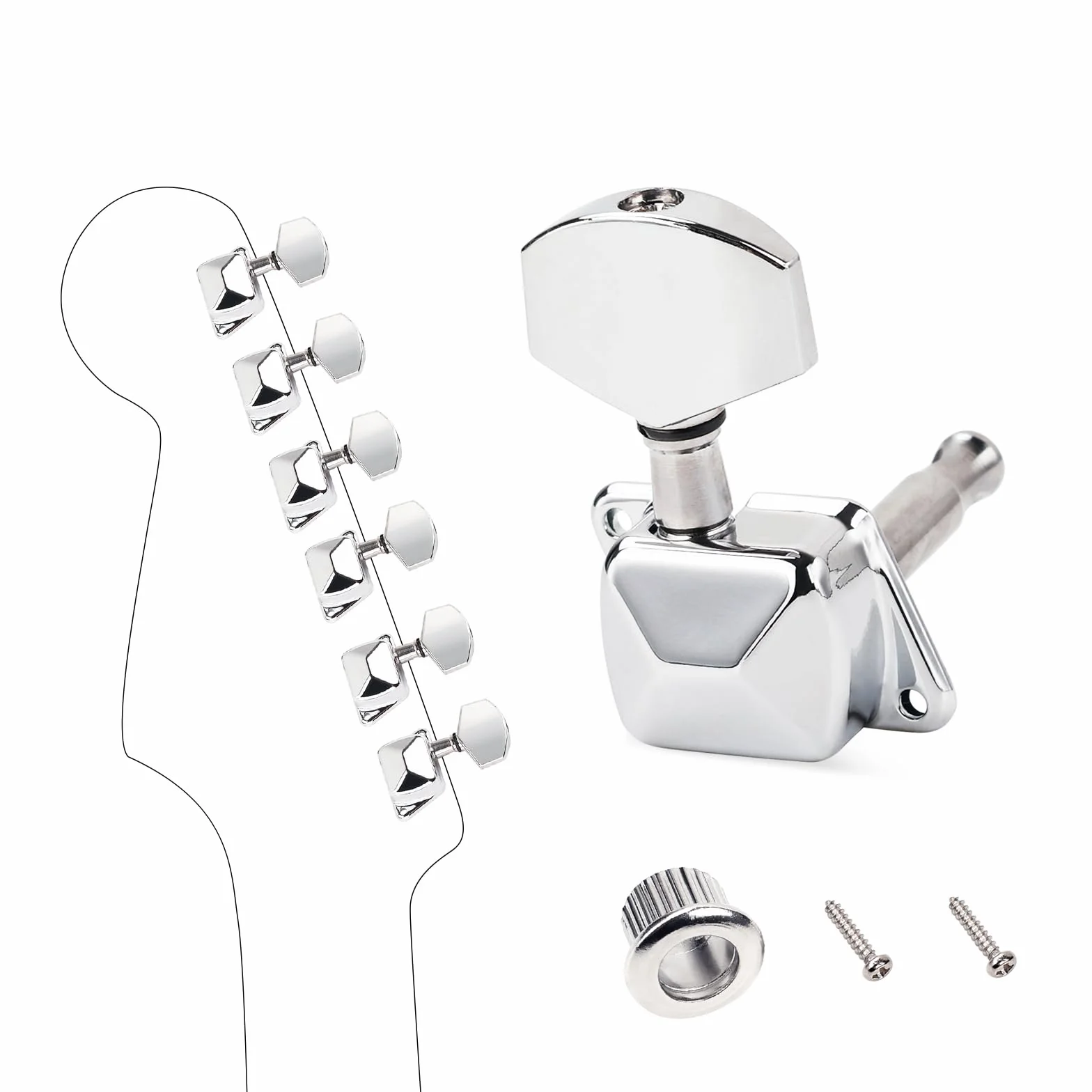 Banworks Klucze do gitary 6-In-Line 16:1 chrom JT/JXQ-02